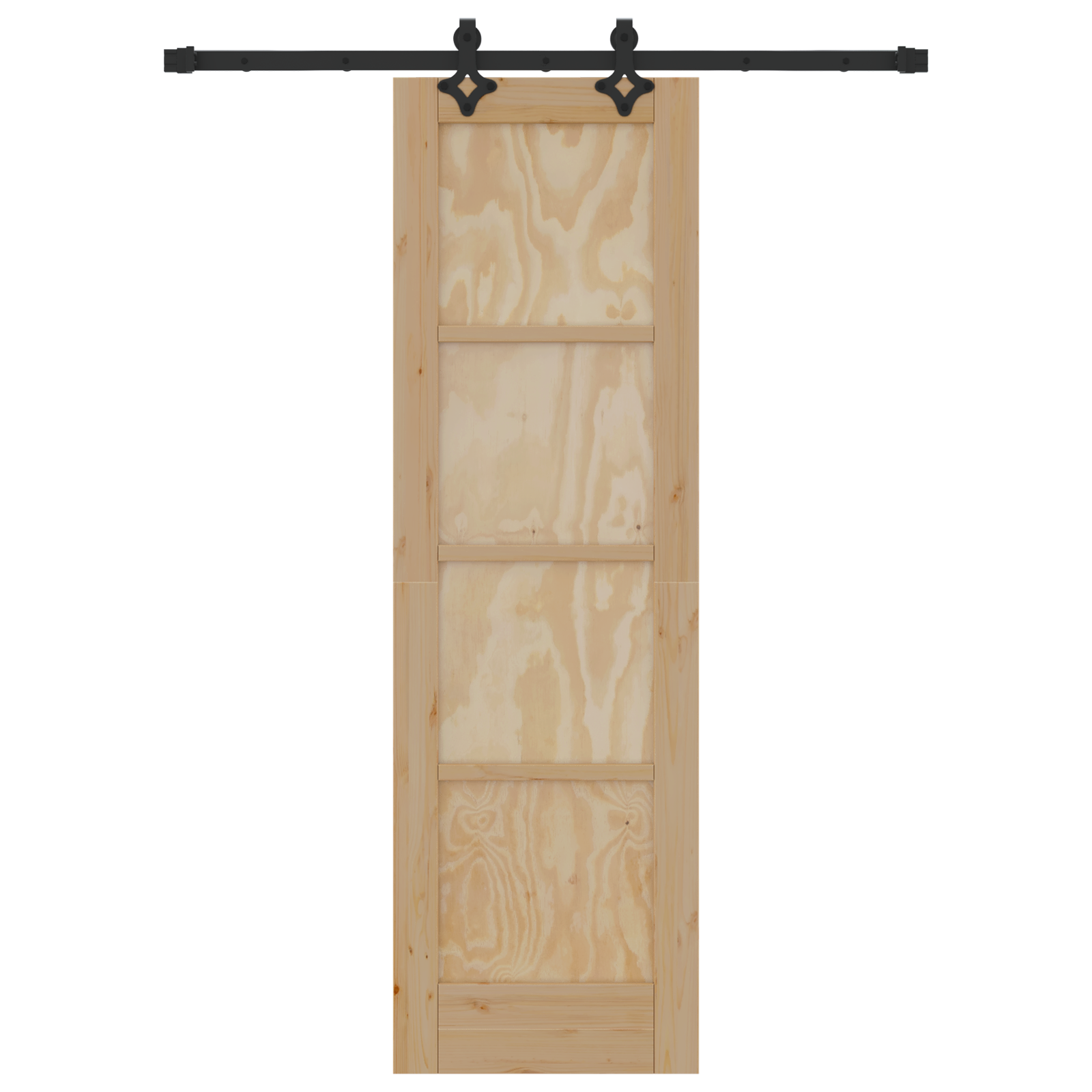 Sliding Door with Hardware Set "ORKDAL" Solid Wood Pine - Image 4