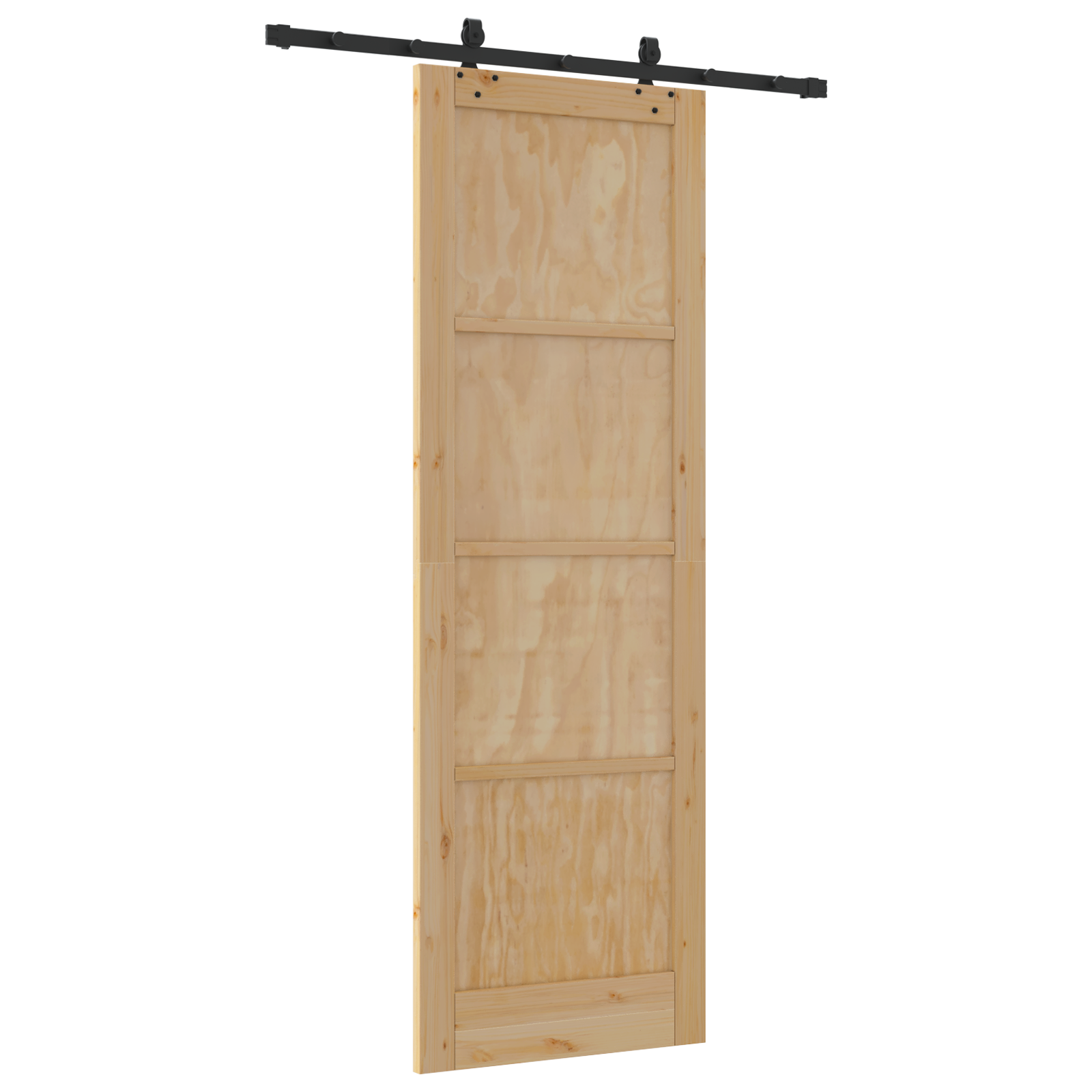 Sliding Door with Hardware Set 'ORKDAL'Solid Wood Pine - Image 6
