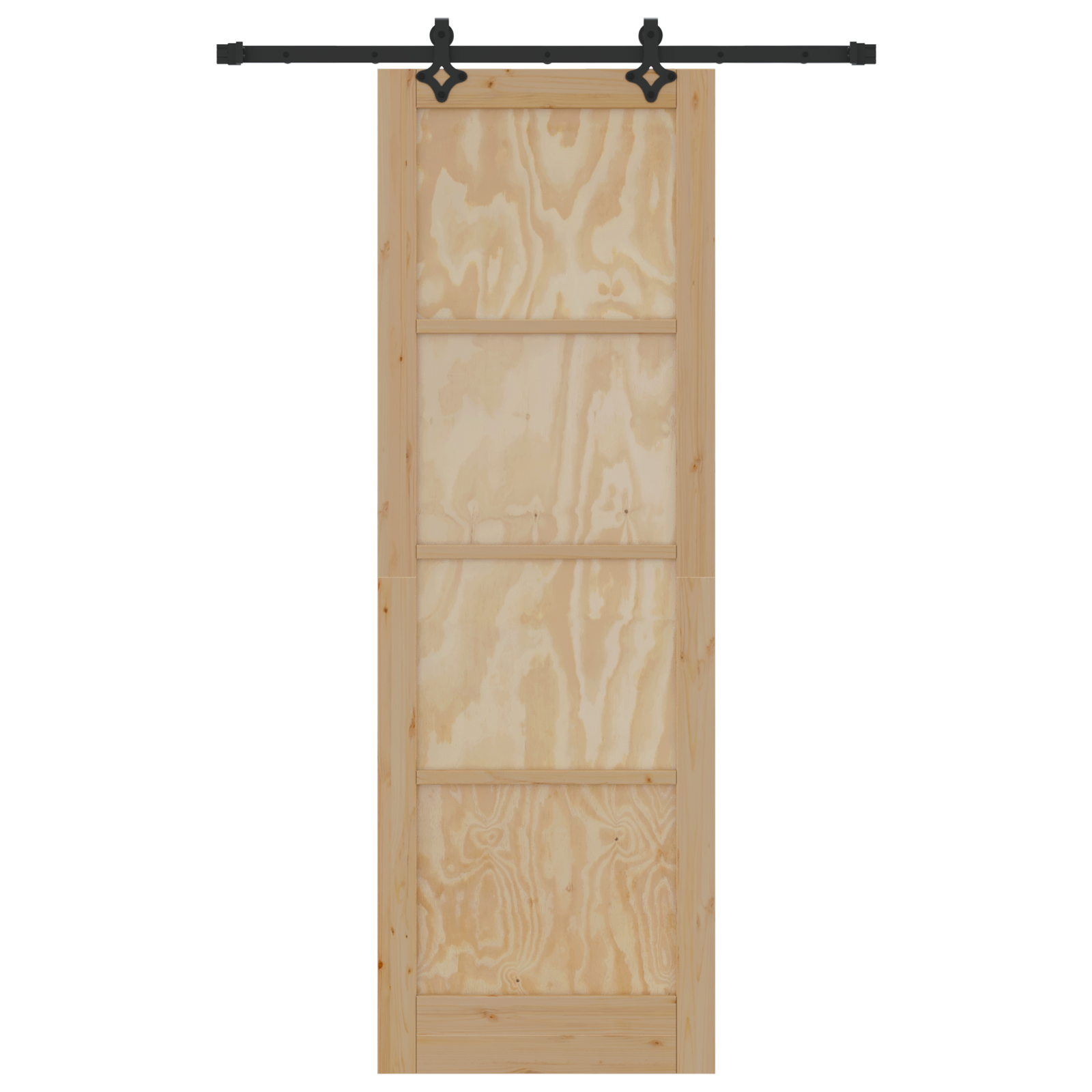 Sliding Door with Hardware Set 'ORKDAL'Solid Wood Pine - Image 4