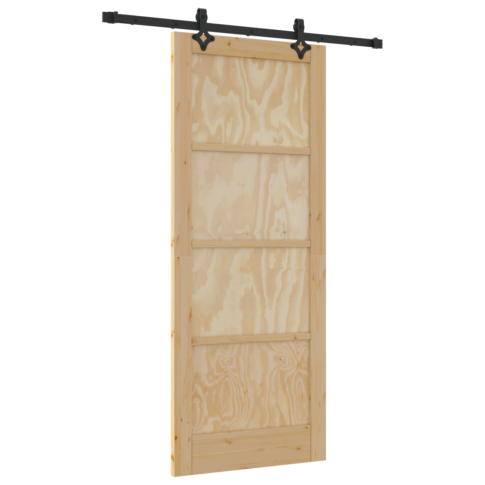 Sliding Door with Hardware Set "ORKDAL" Solid Wood Pine - Image 2