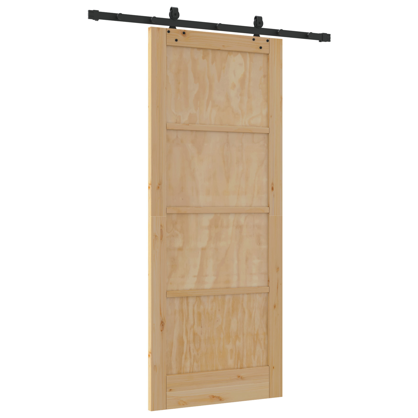 Sliding Door with Hardware Set "ORKDAL" Solid Wood Pine - Image 6