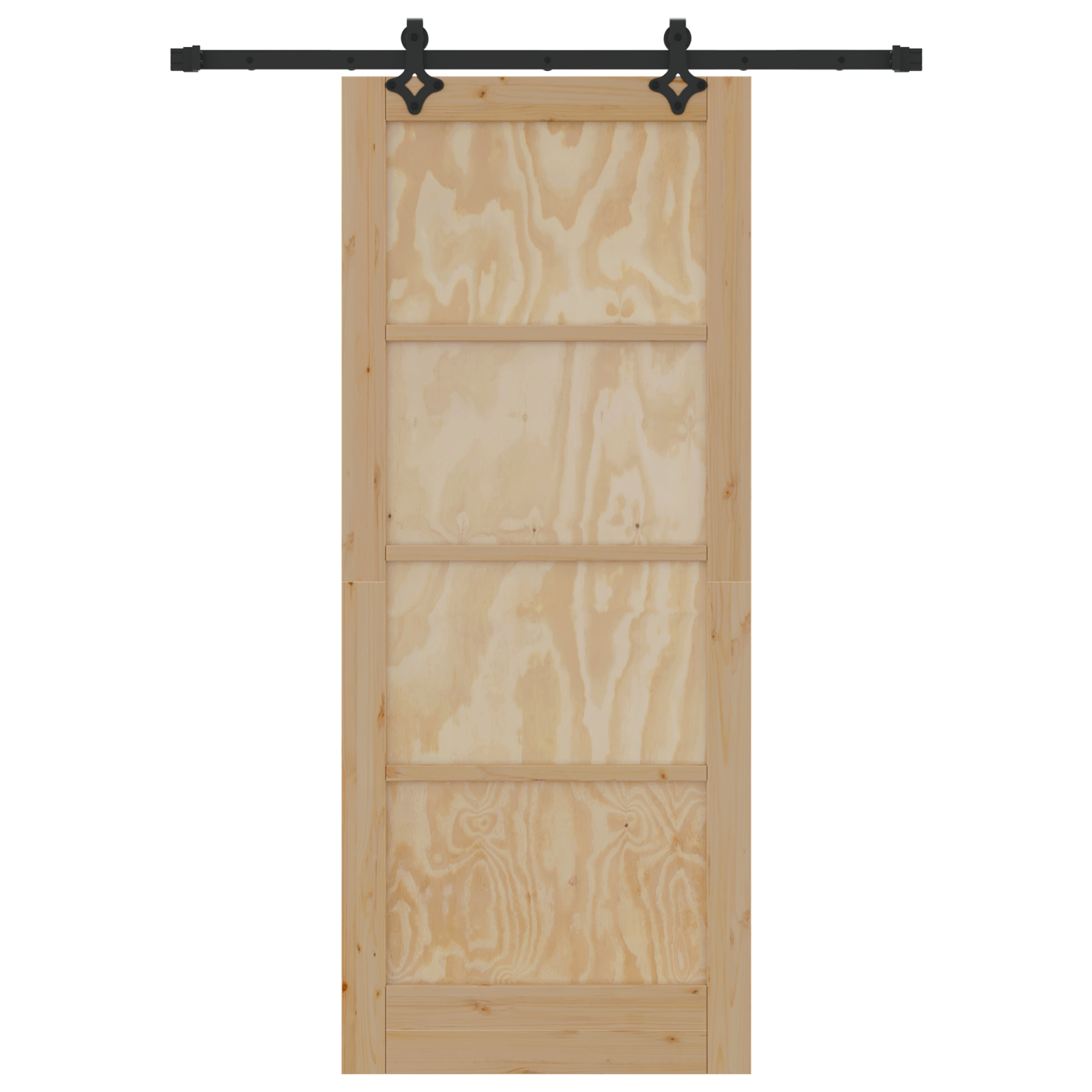 Sliding Door with Hardware Set "ORKDAL" Solid Wood Pine - Image 4