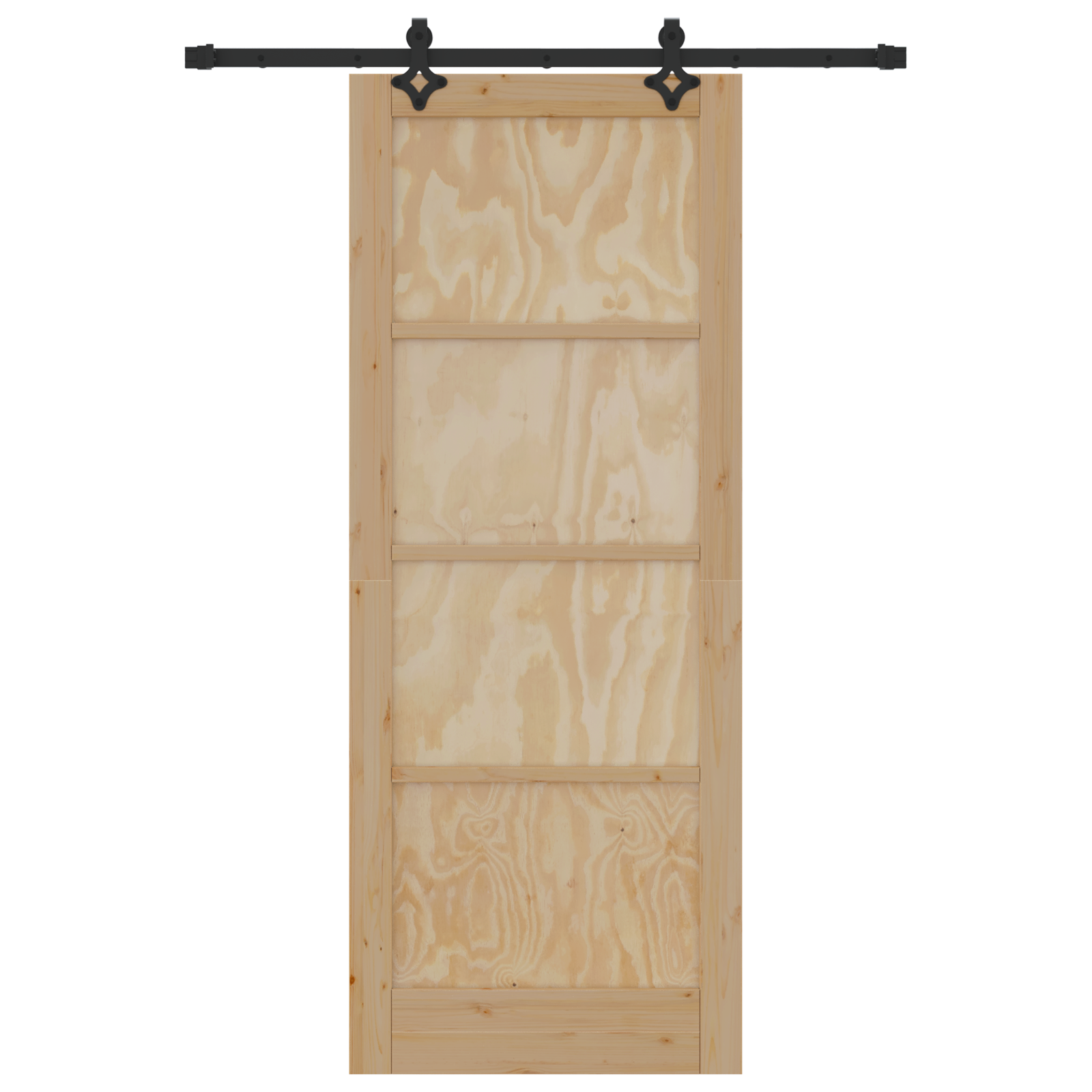 Sliding Door with Hardware Set 'ORKDAL'Solid Wood Pine - Image 4