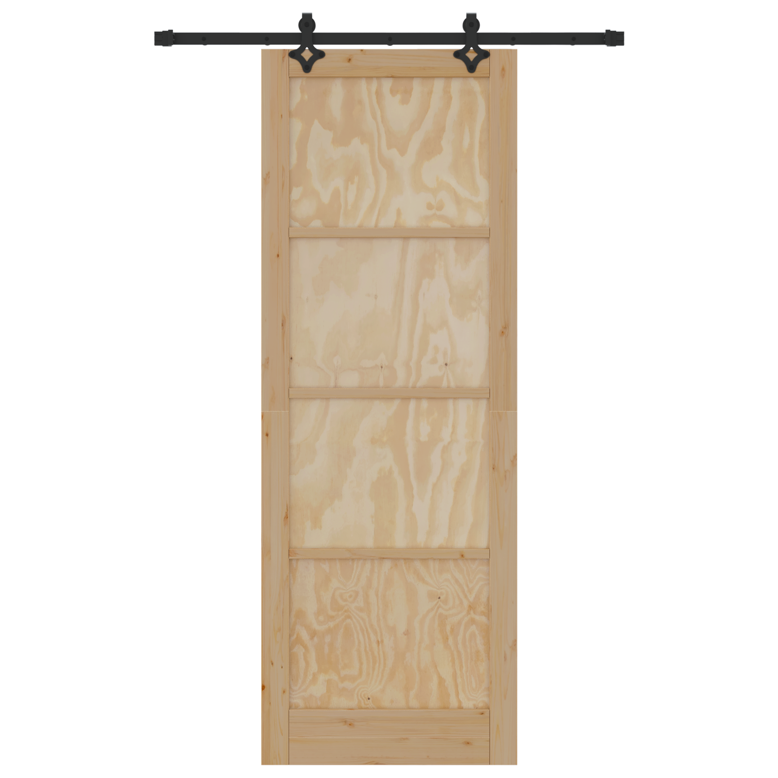 Sliding Door with Hardware Set 'ORKDAL'Solid Wood Pine - Image 4