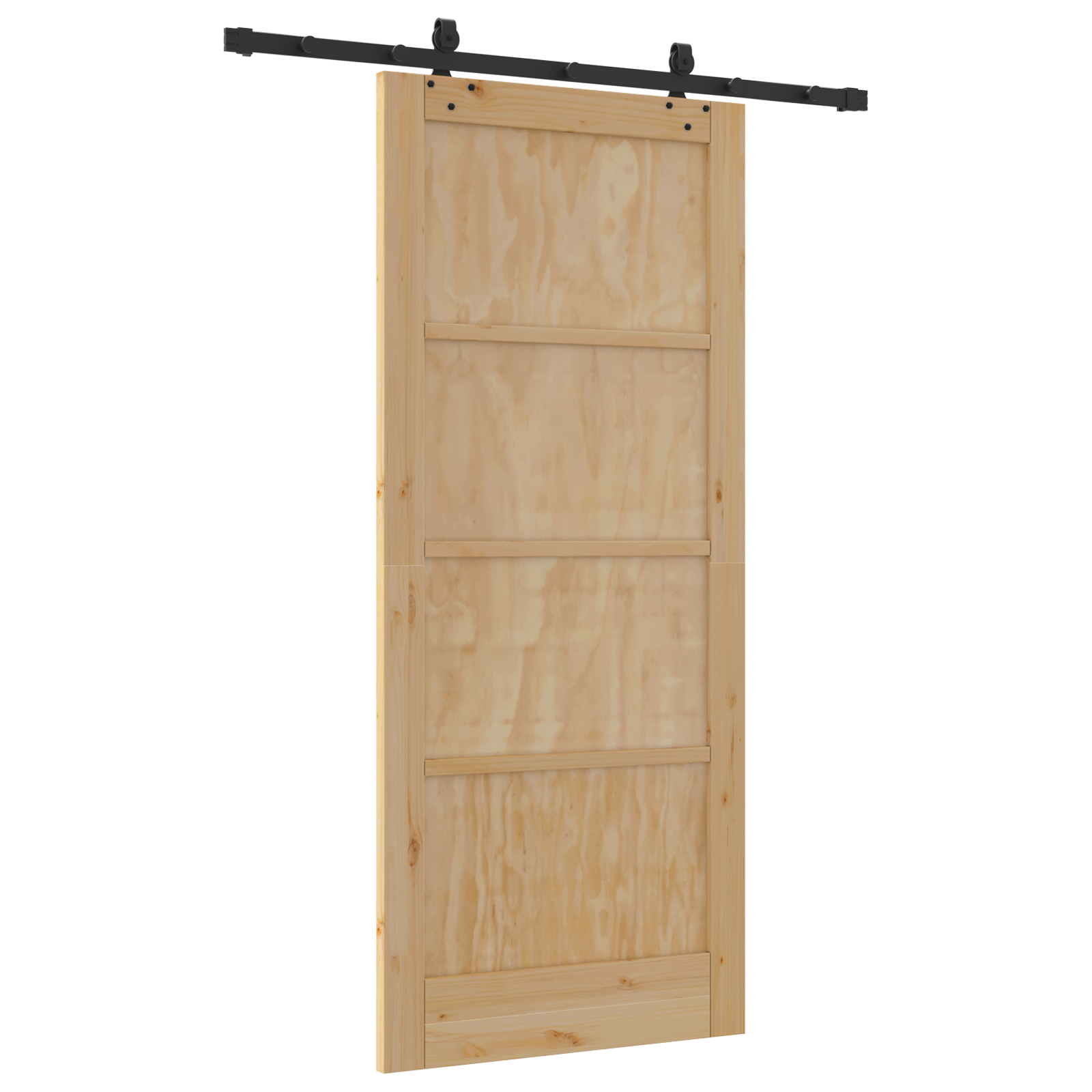Sliding Door with Hardware Set 'ORKDAL'Solid Wood Pine - Image 6