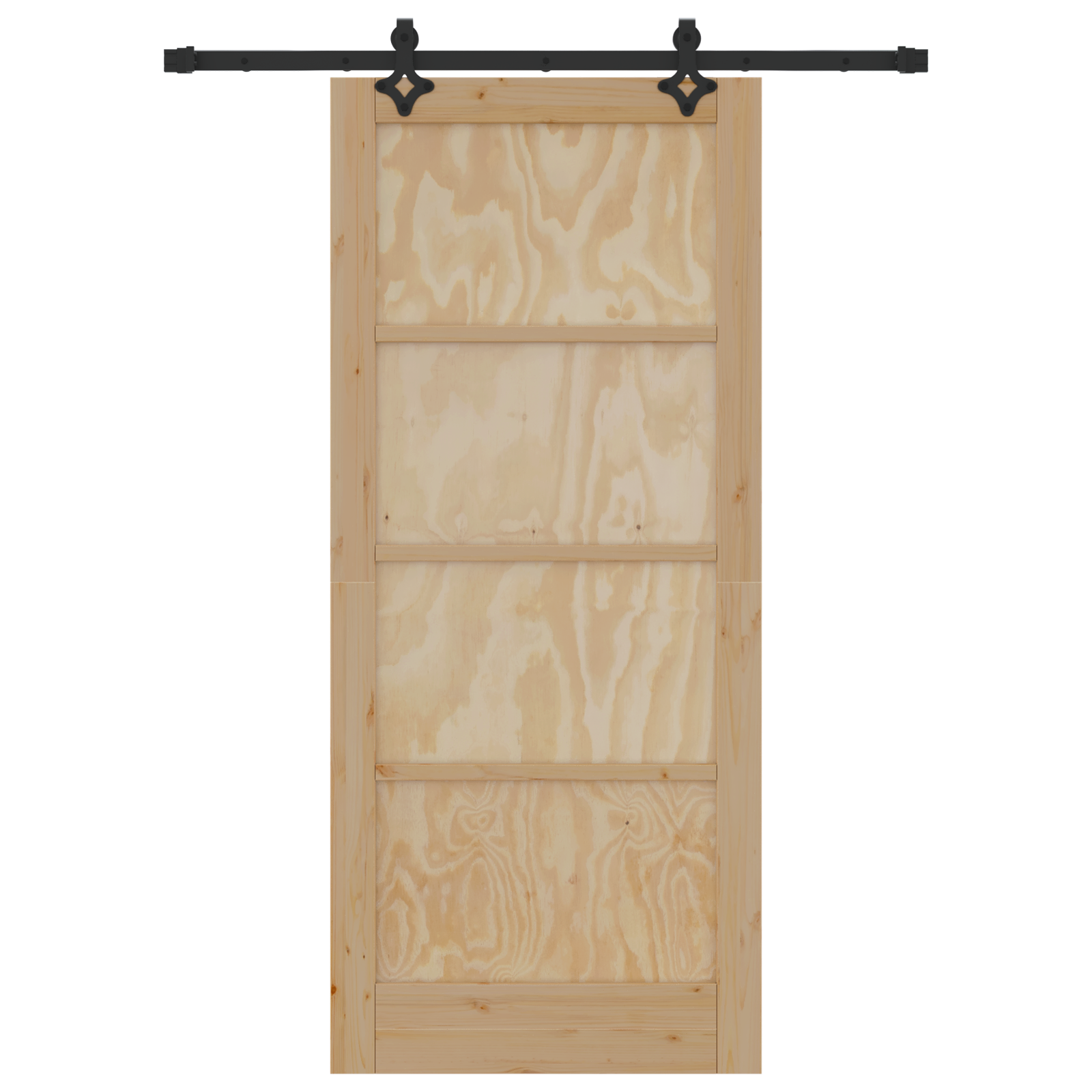 Sliding Door with Hardware Set 'ORKDAL'Solid Wood Pine - Image 4