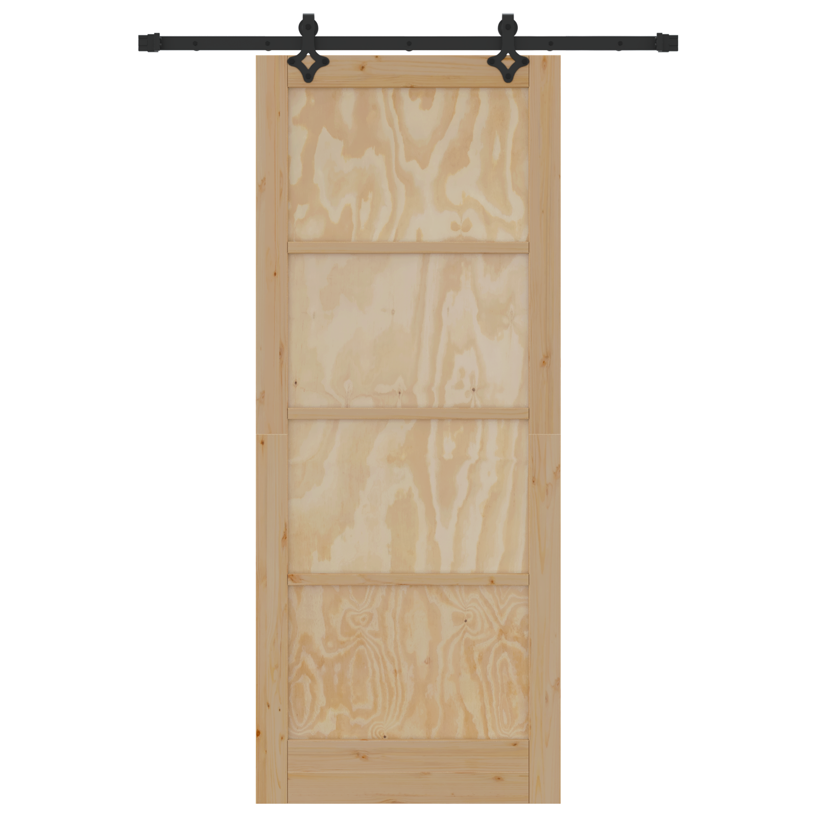 Sliding Door with Hardware Set 'ORKDAL'Solid Wood Pine - Image 4