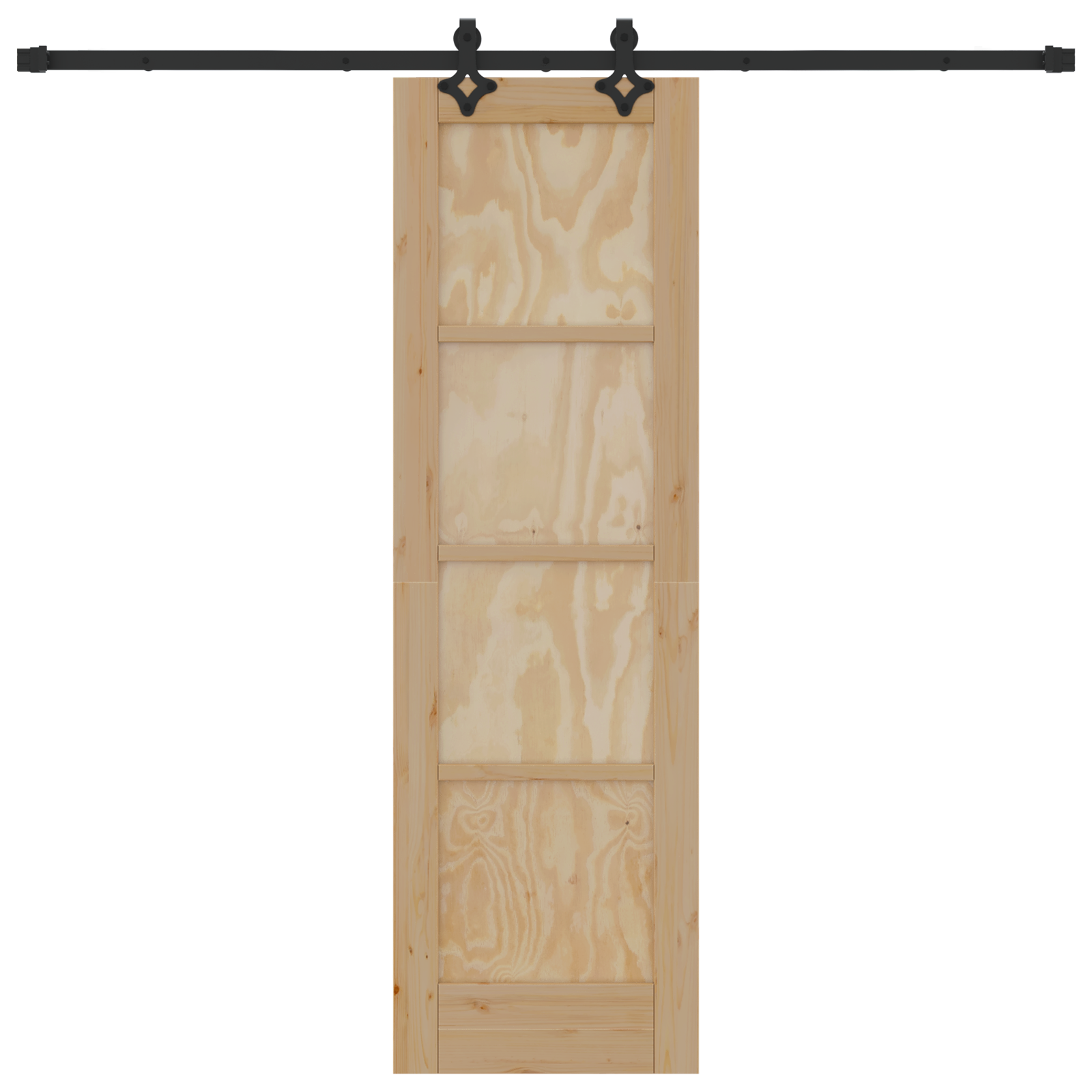 Sliding Door with Hardware Set "ORKDAL" Solid Wood Pine - Image 4