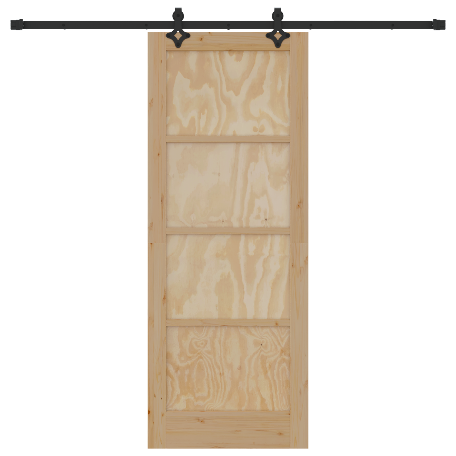 Sliding Door with Hardware Set 'ORKDAL'Solid Wood Pine - Image 4