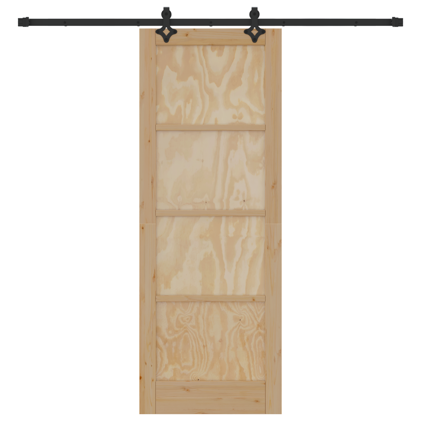 Sliding Door with Hardware Set 'ORKDAL'Solid Wood Pine - Image 4