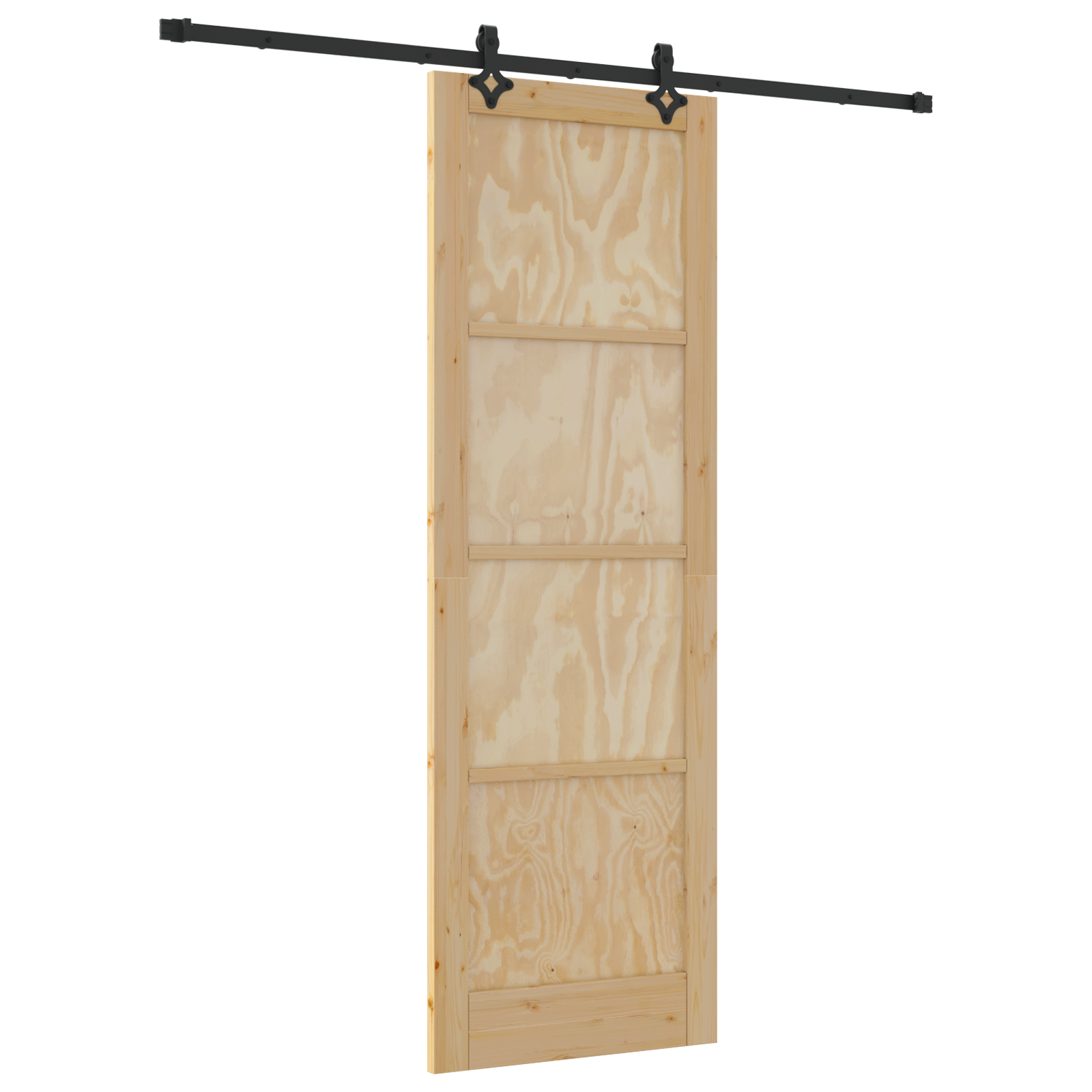 Sliding Door with Hardware Set "ORKDAL" Solid Wood Pine - Image 2