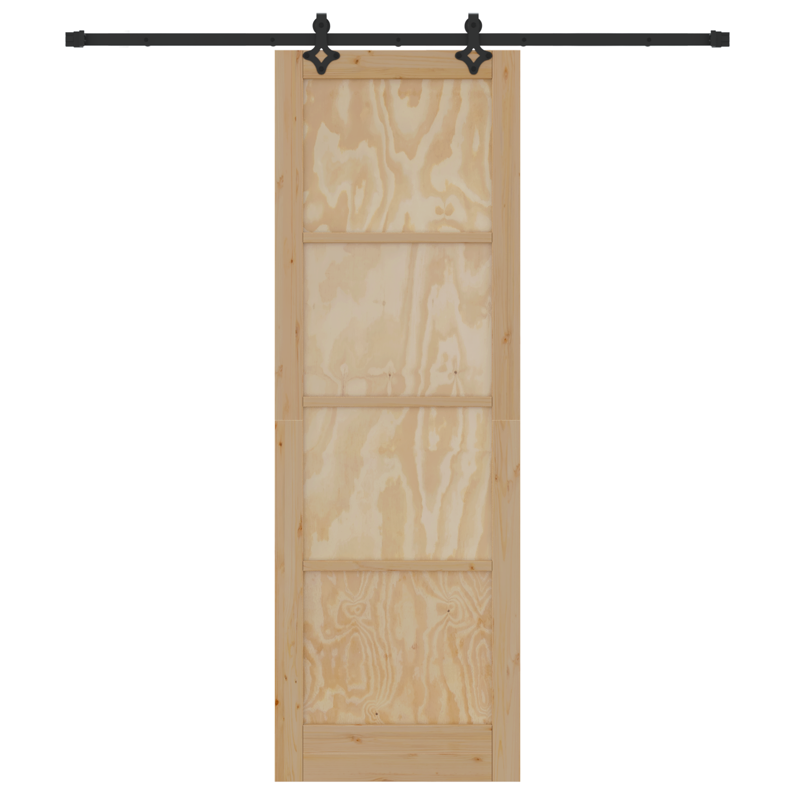 Sliding Door with Hardware Set "ORKDAL" Solid Wood Pine - Image 4