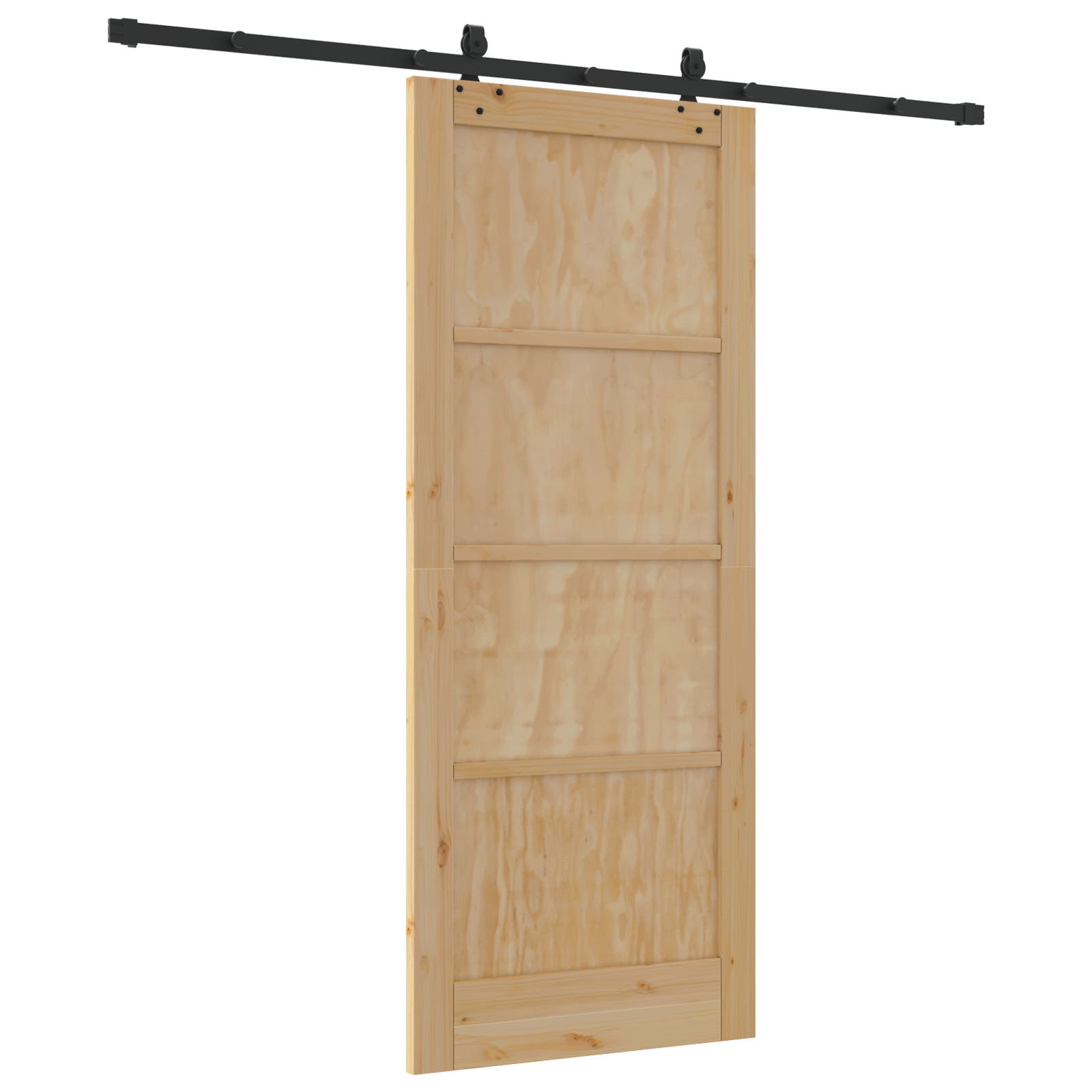 Sliding Door with Hardware Set 'ORKDAL'Solid Wood Pine - Image 6