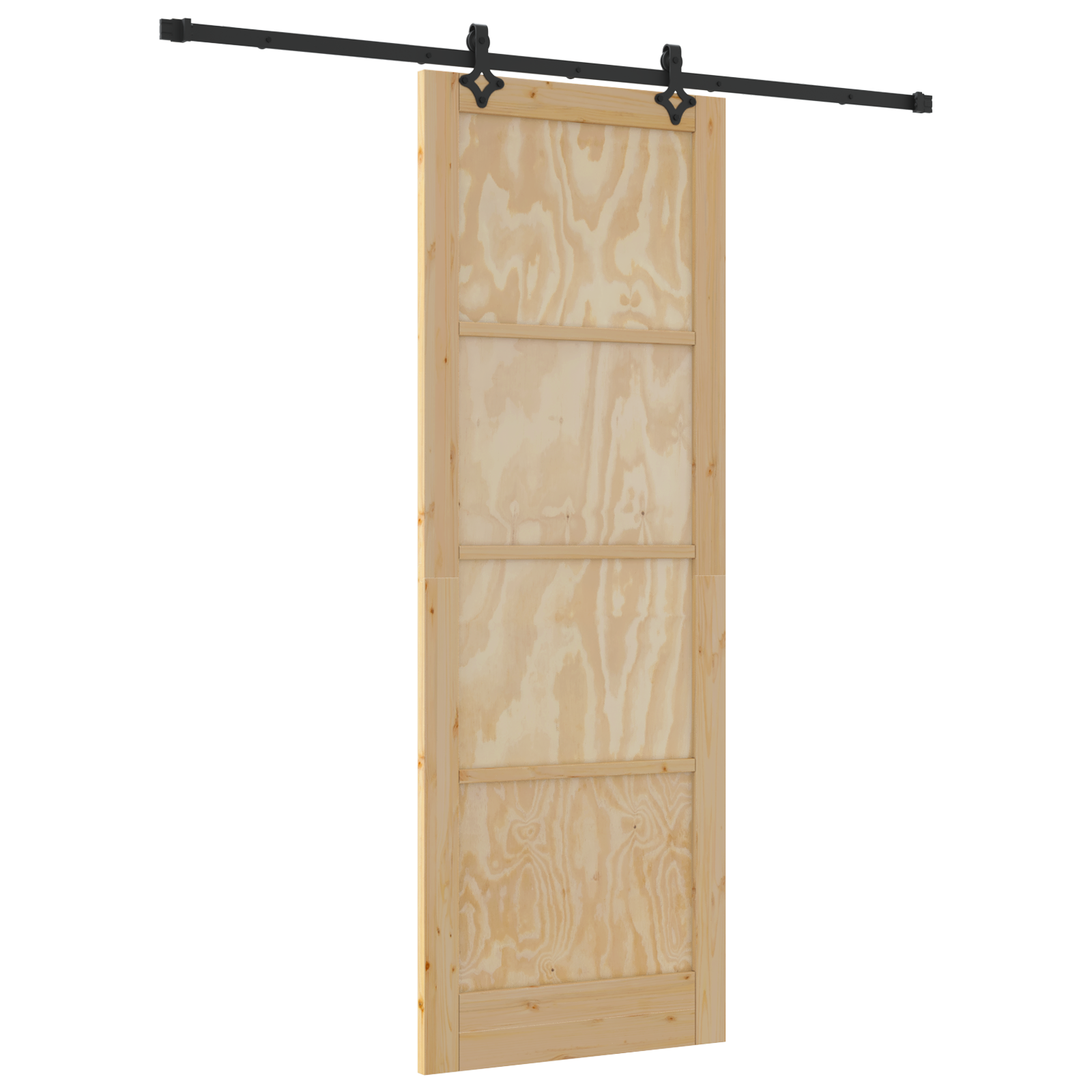 Sliding Door with Hardware Set "ORKDAL" Solid Wood Pine - Image 2