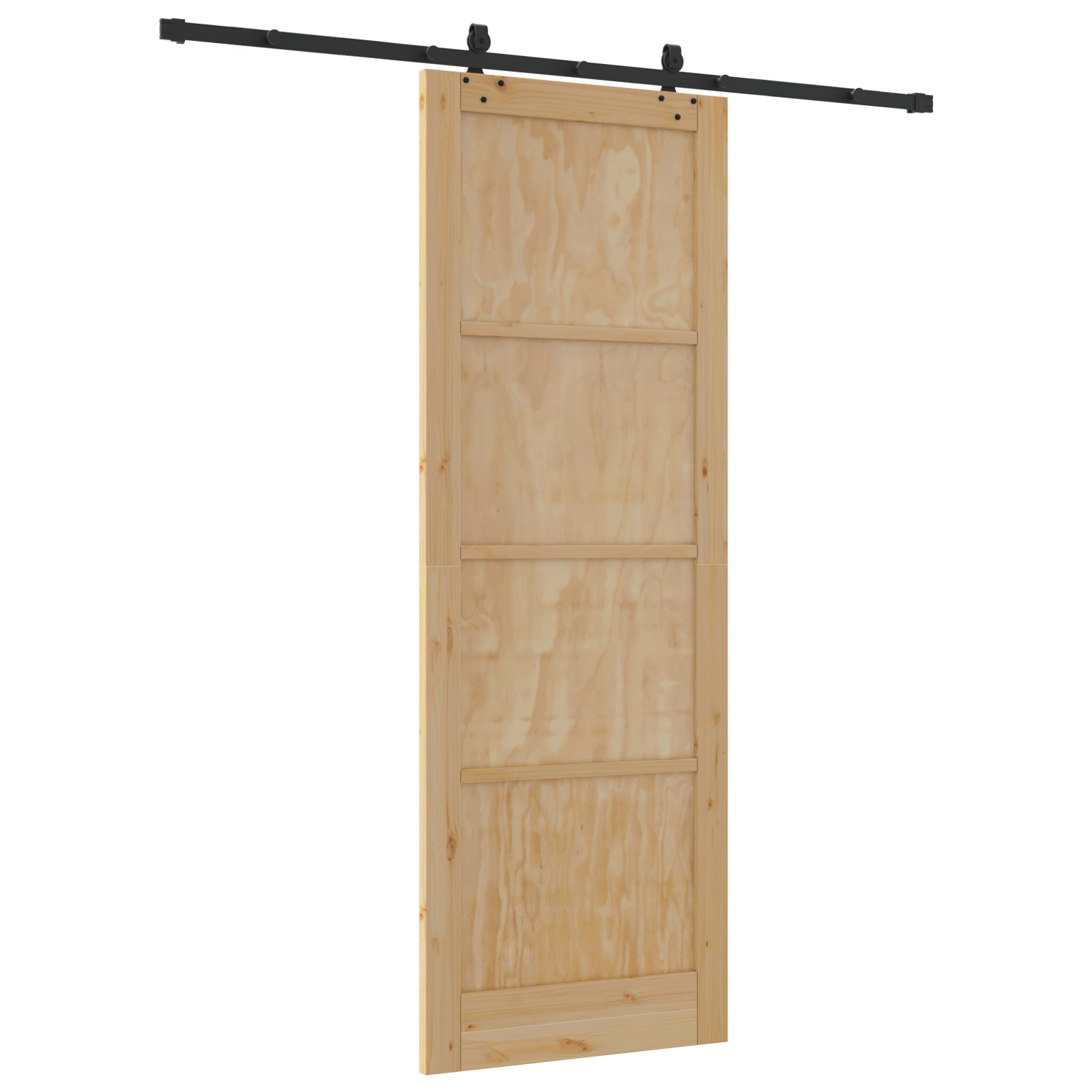 Sliding Door with Hardware Set "ORKDAL" Solid Wood Pine - Image 6