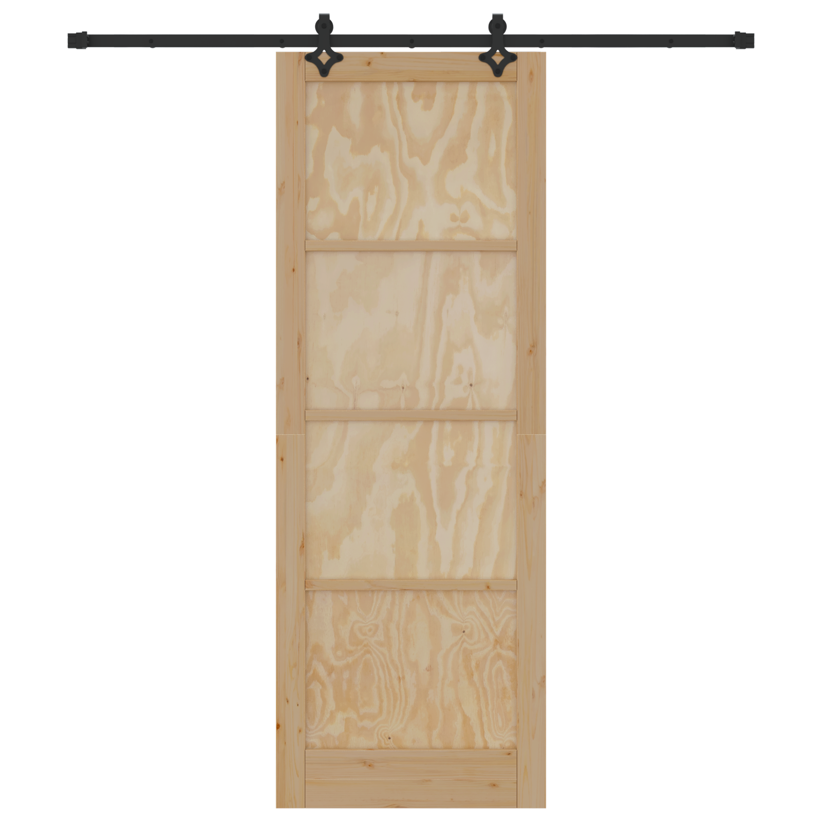Sliding Door with Hardware Set "ORKDAL" Solid Wood Pine - Image 4