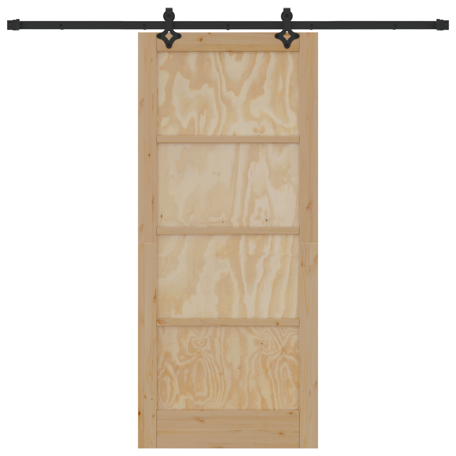 Sliding Door with Hardware Set 'ORKDAL'Solid Wood Pine - Image 4