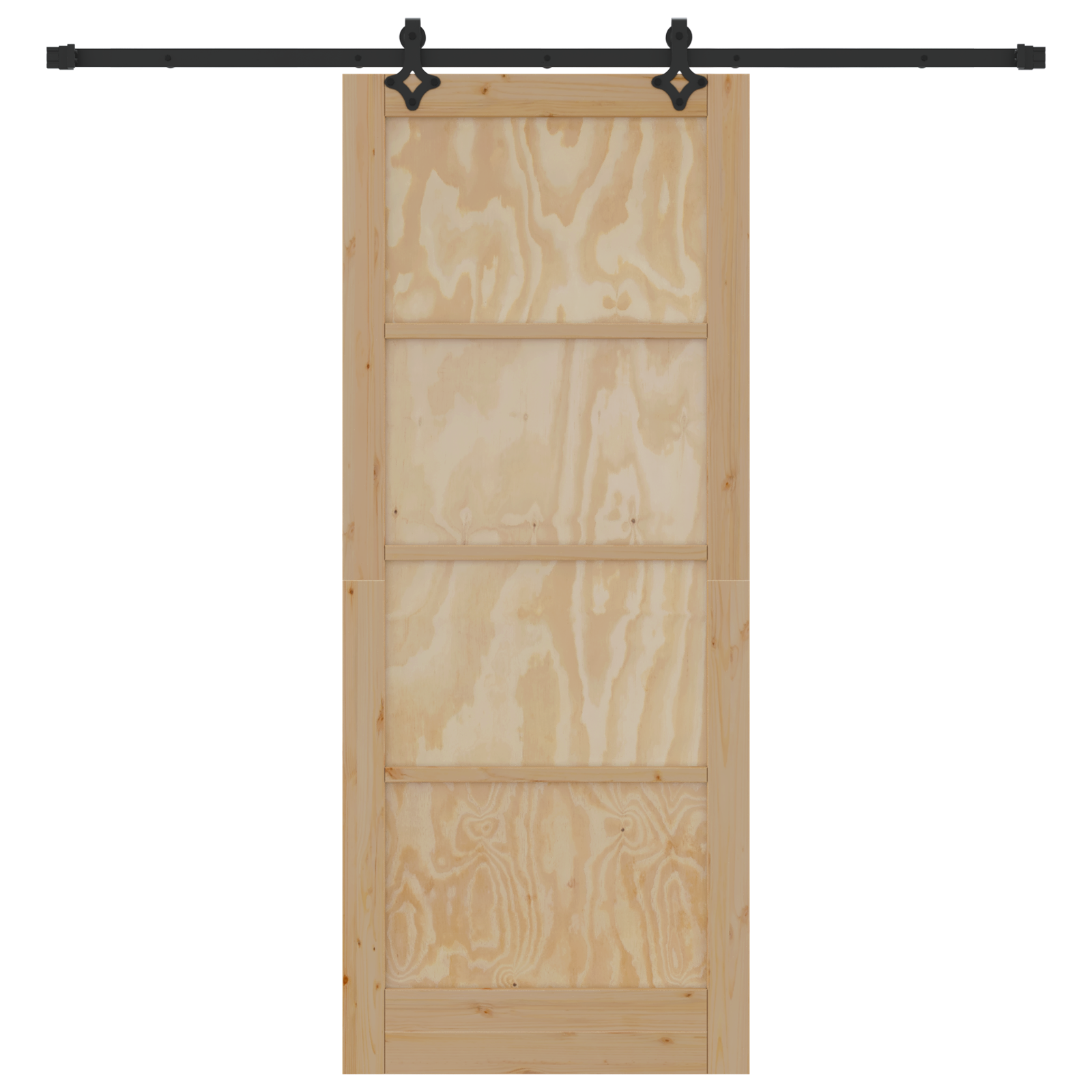 Sliding Door with Hardware Set 'ORKDAL'Solid Wood Pine - Image 4