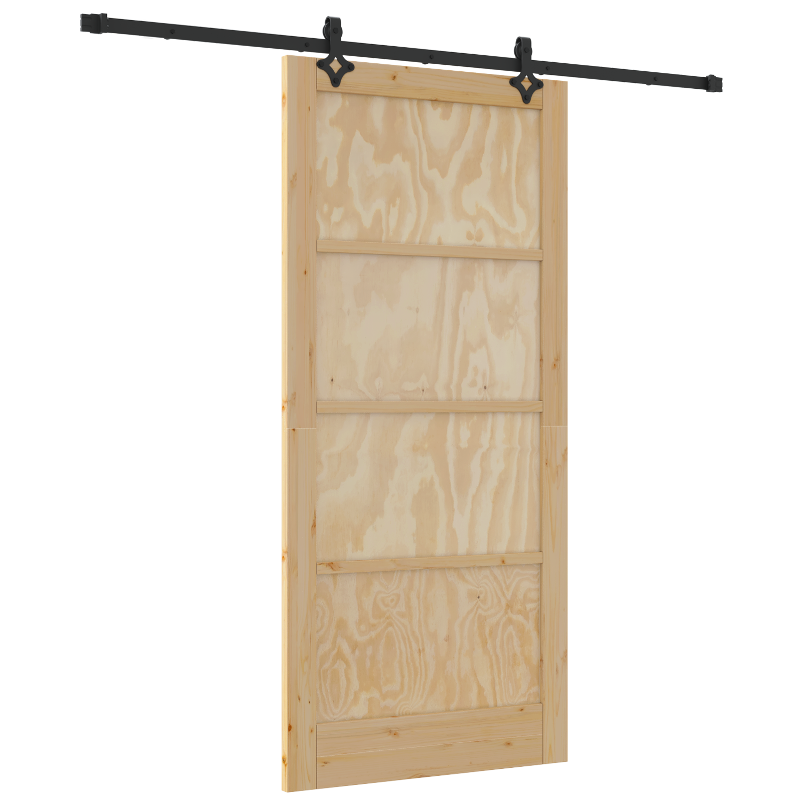 Sliding Door with Hardware Set "ORKDAL" Solid Wood Pine - Image 2
