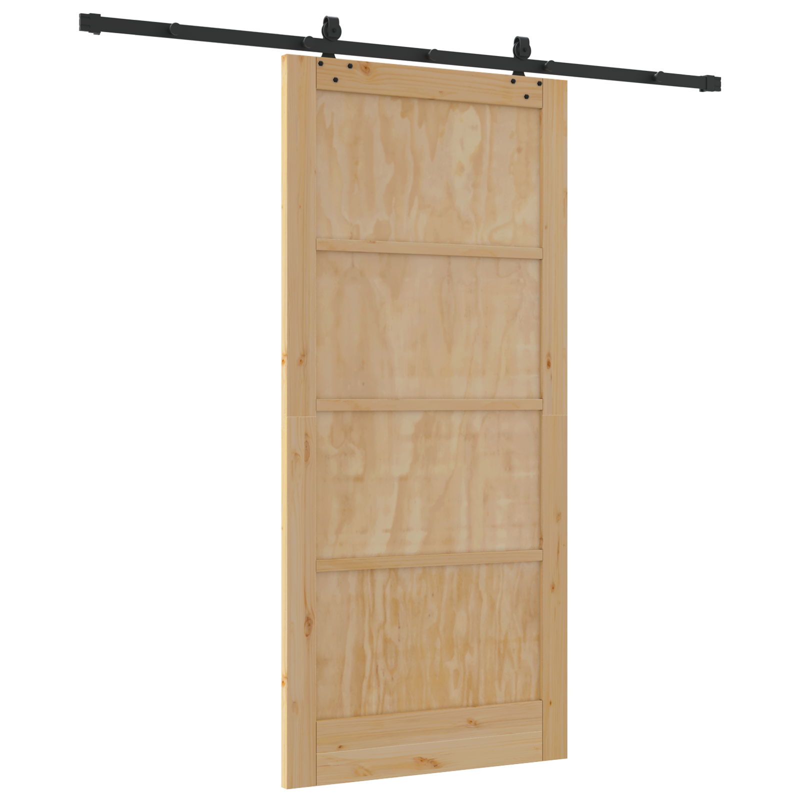 Sliding Door with Hardware Set "ORKDAL" Solid Wood Pine - Image 6