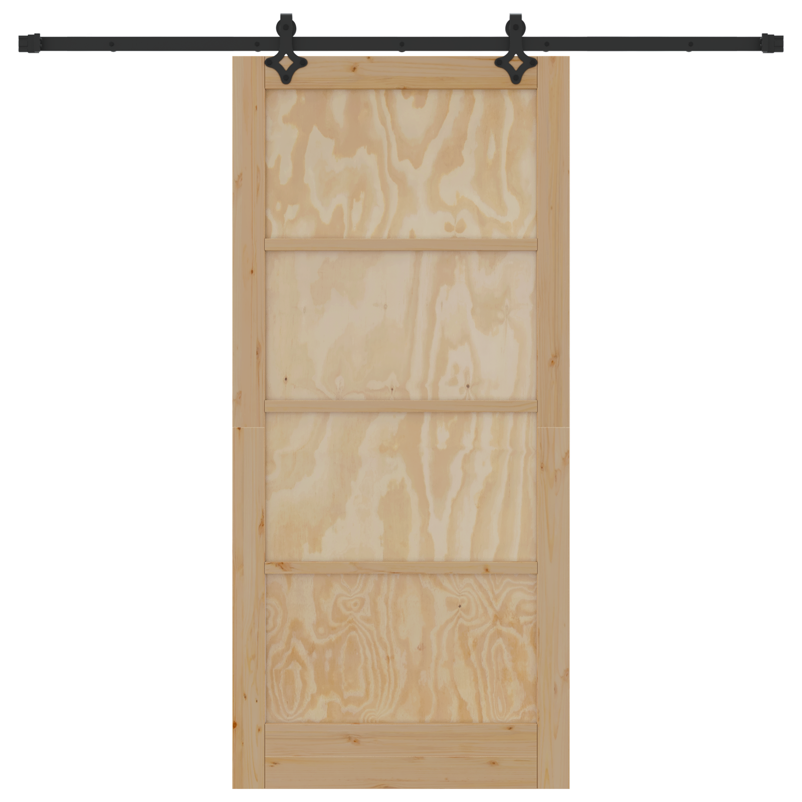 Sliding Door with Hardware Set "ORKDAL" Solid Wood Pine - Image 4