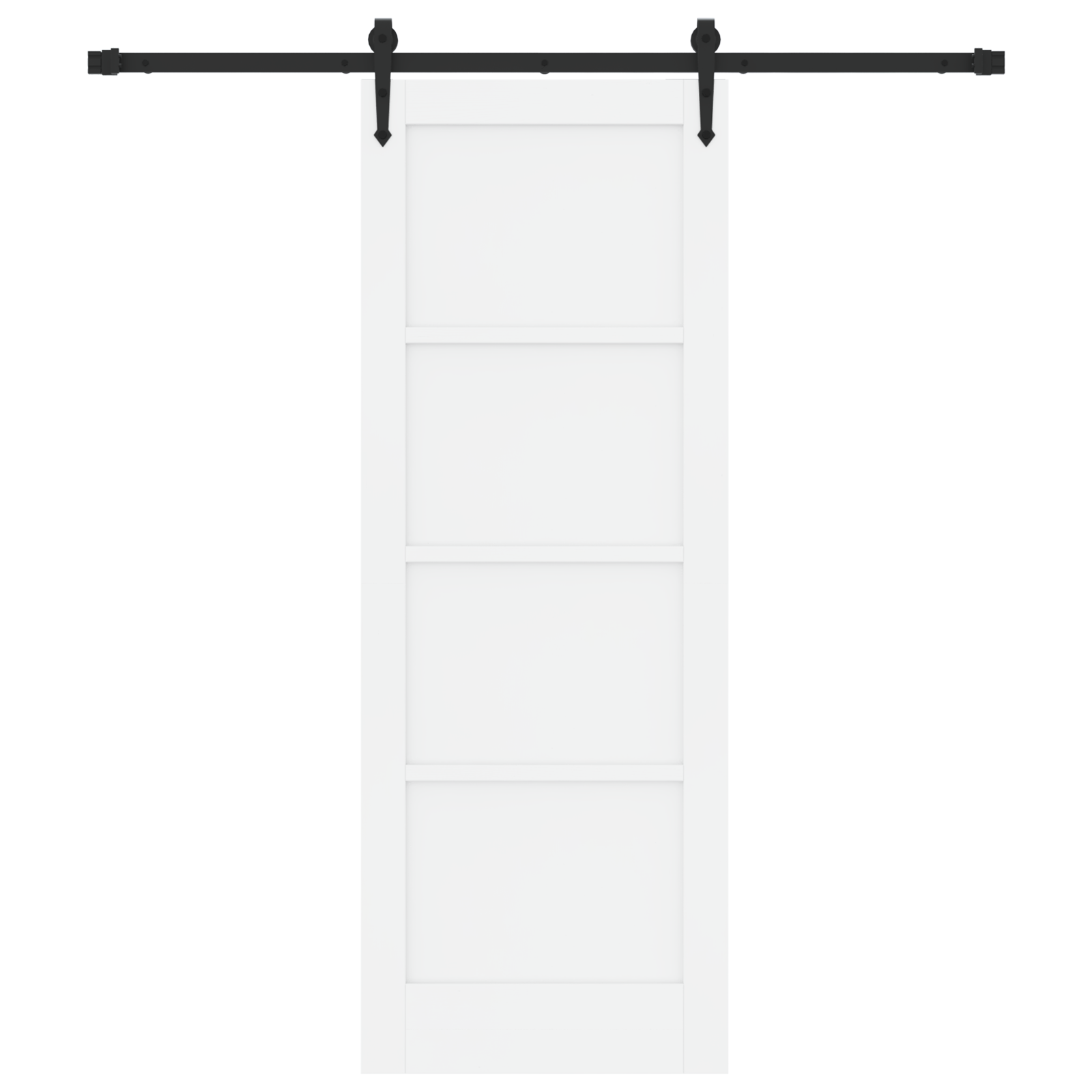 Sliding Door with Hardware Set White 73.5x198.5 cm Solid Wood Pine - Image 4