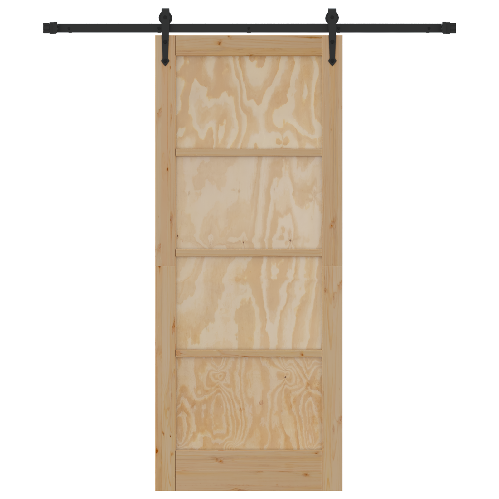 Sliding Door with Hardware Set 83x202 cm Solid Wood Pine - Image 4