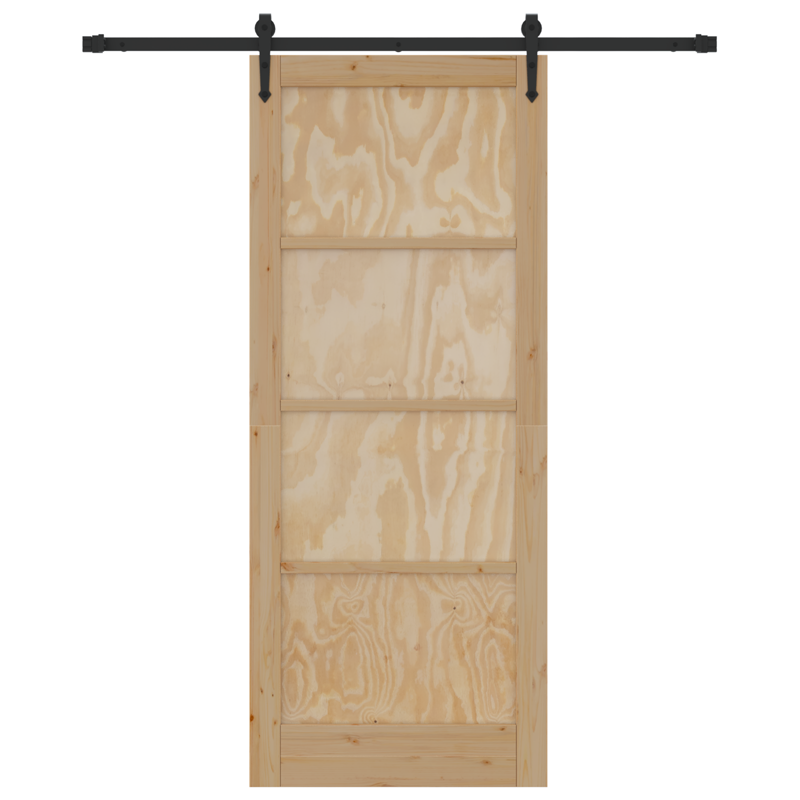 Sliding Door with Hardware Set 86x211 cm Solid Wood Pine - Image 4