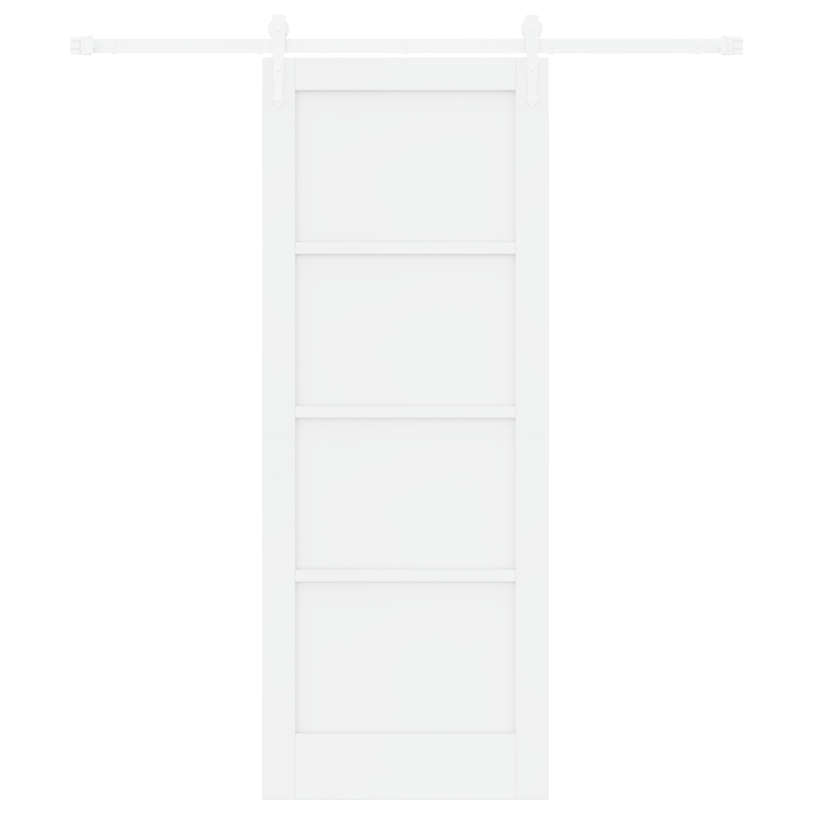 Sliding Door with Hardware Set White 78x202 cm Solid Wood Pine - Image 4