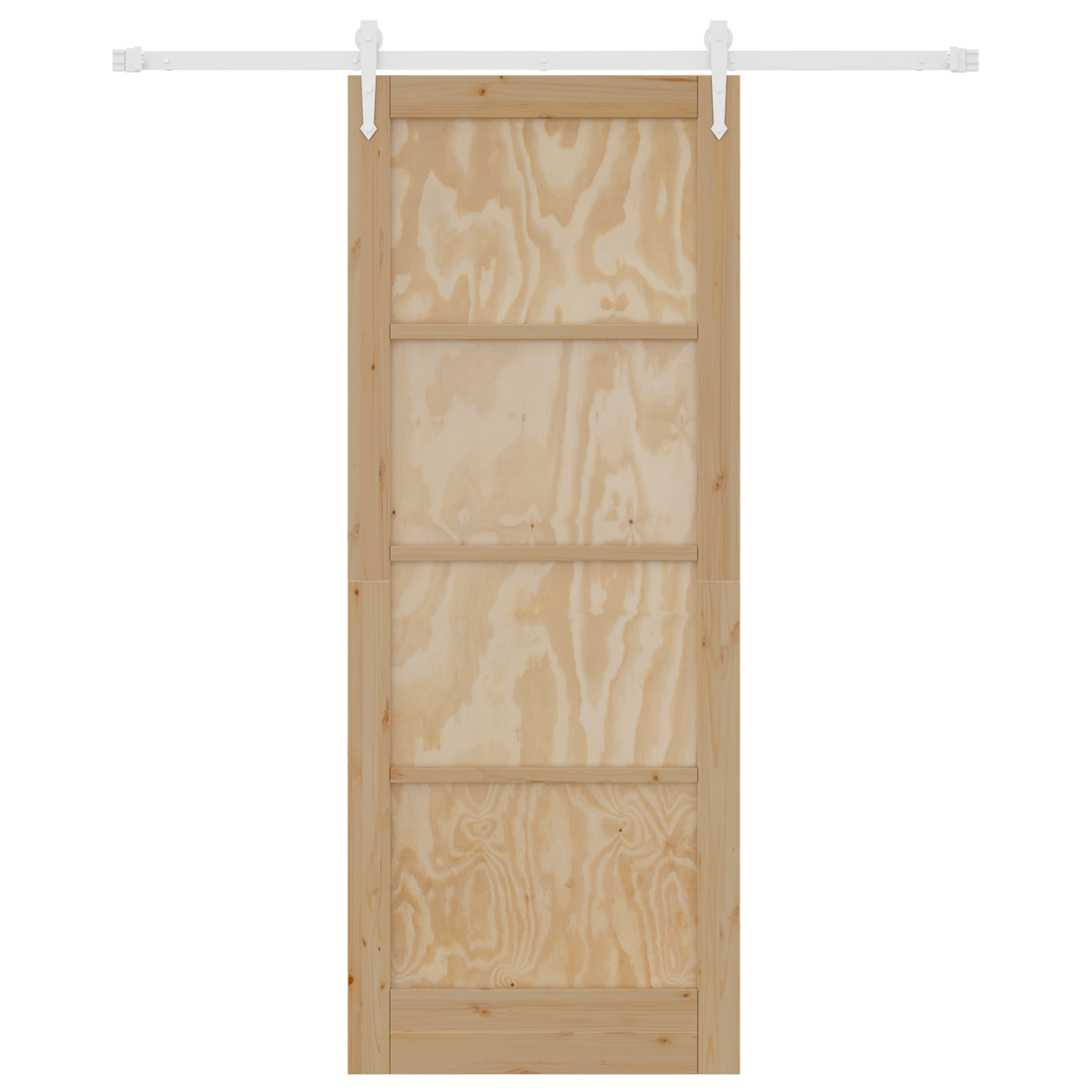 Sliding Door with Hardware Set 83x211 cm Solid Wood Pine - Image 4