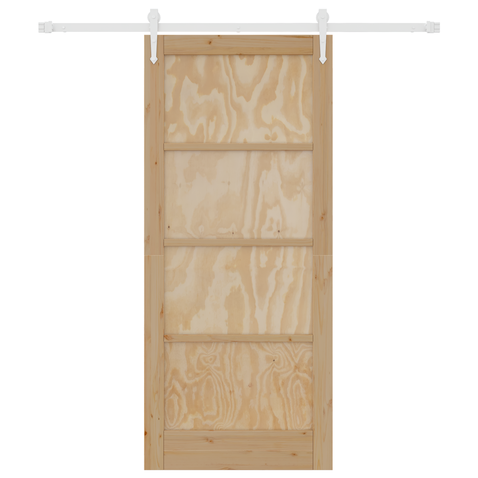 Sliding Door with Hardware Set 86x198.5 cm Solid Wood Pine - Image 4