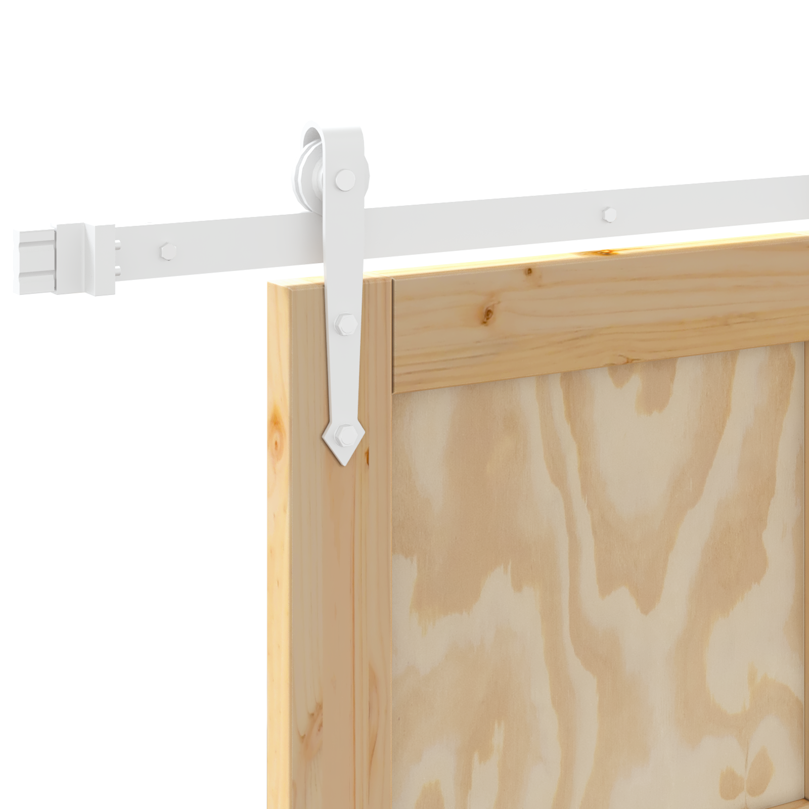 Sliding Door with Hardware Set 86x211 cm Solid Wood Pine - Image 10
