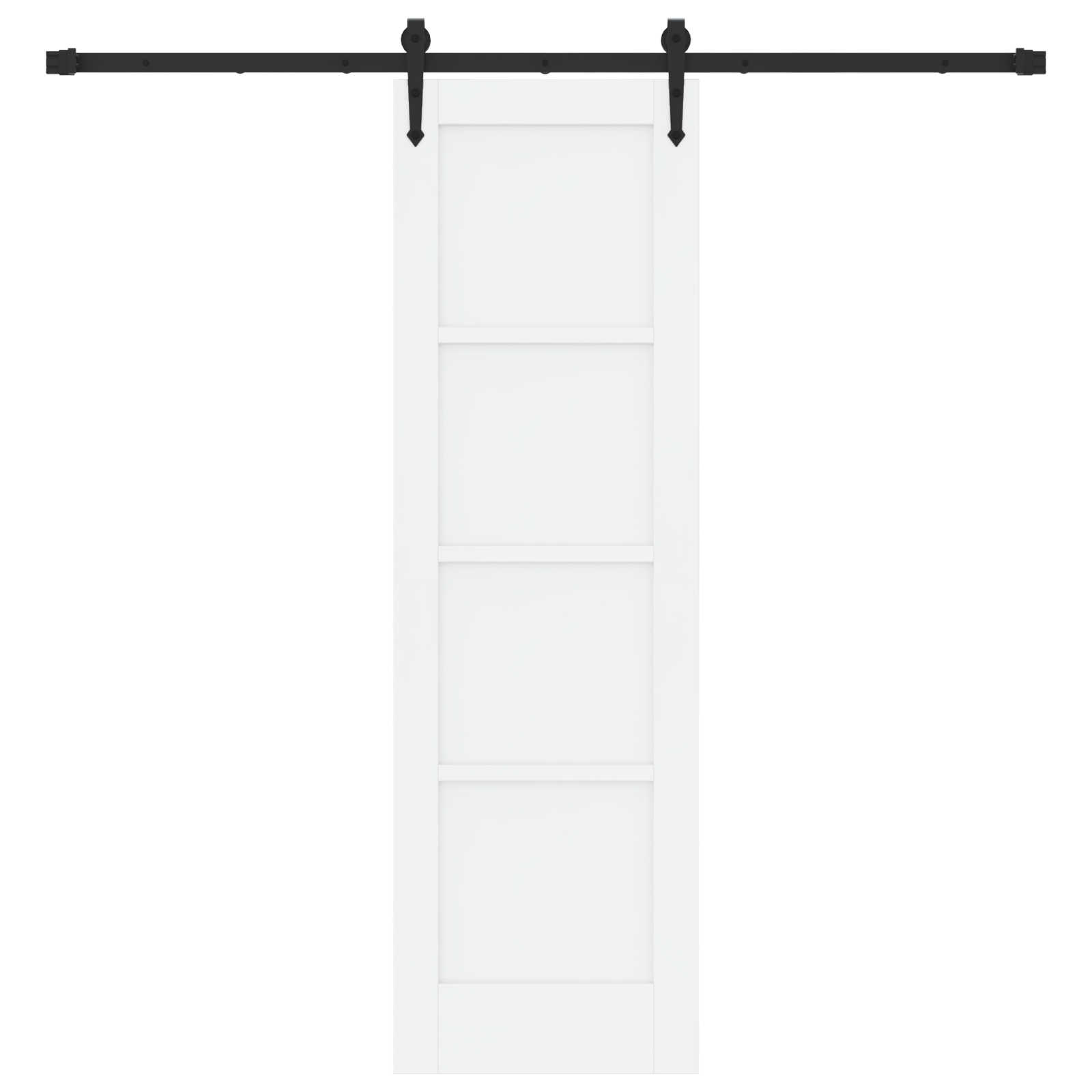 Sliding Door with Hardware Set White 61x198.5 cm Solid Wood Pine - Image 4