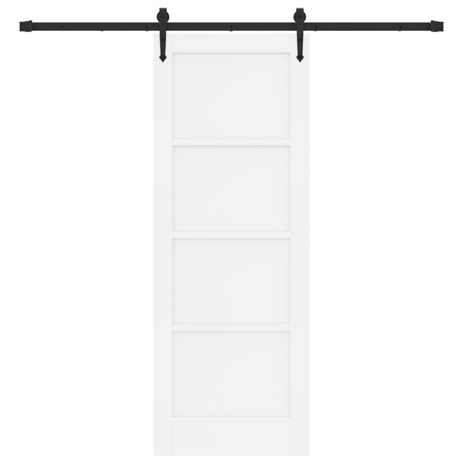 Sliding Door with Hardware Set White 73.5x198.5 cm Solid Wood Pine - Image 4