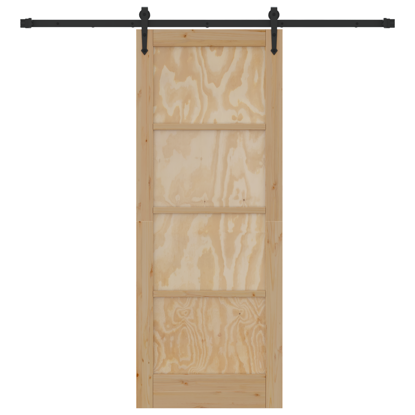 Sliding Door with Hardware Set 78x202 cm Solid Wood Pine - Image 4