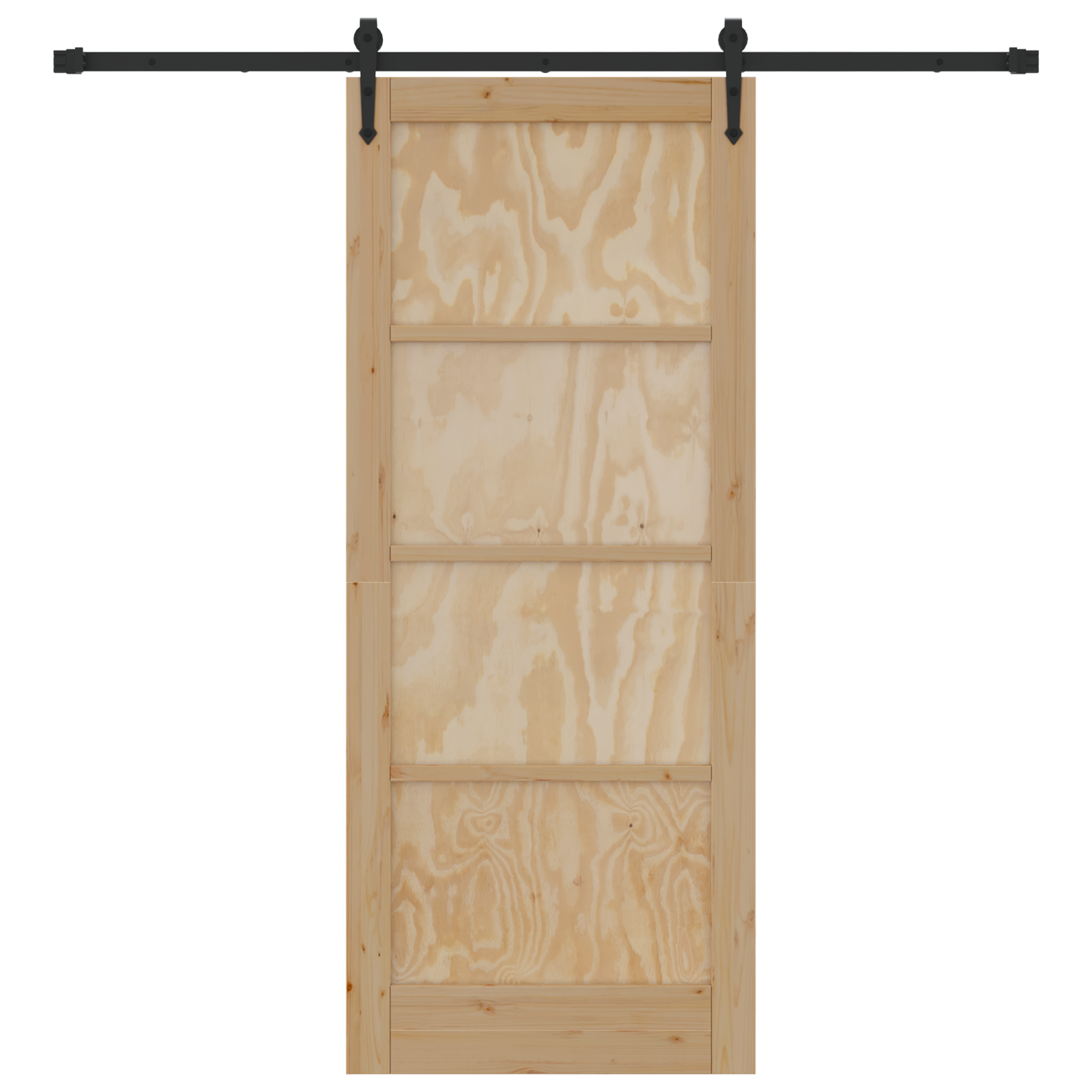 Sliding Door with Hardware Set 83x202 cm Solid Wood Pine - Image 4