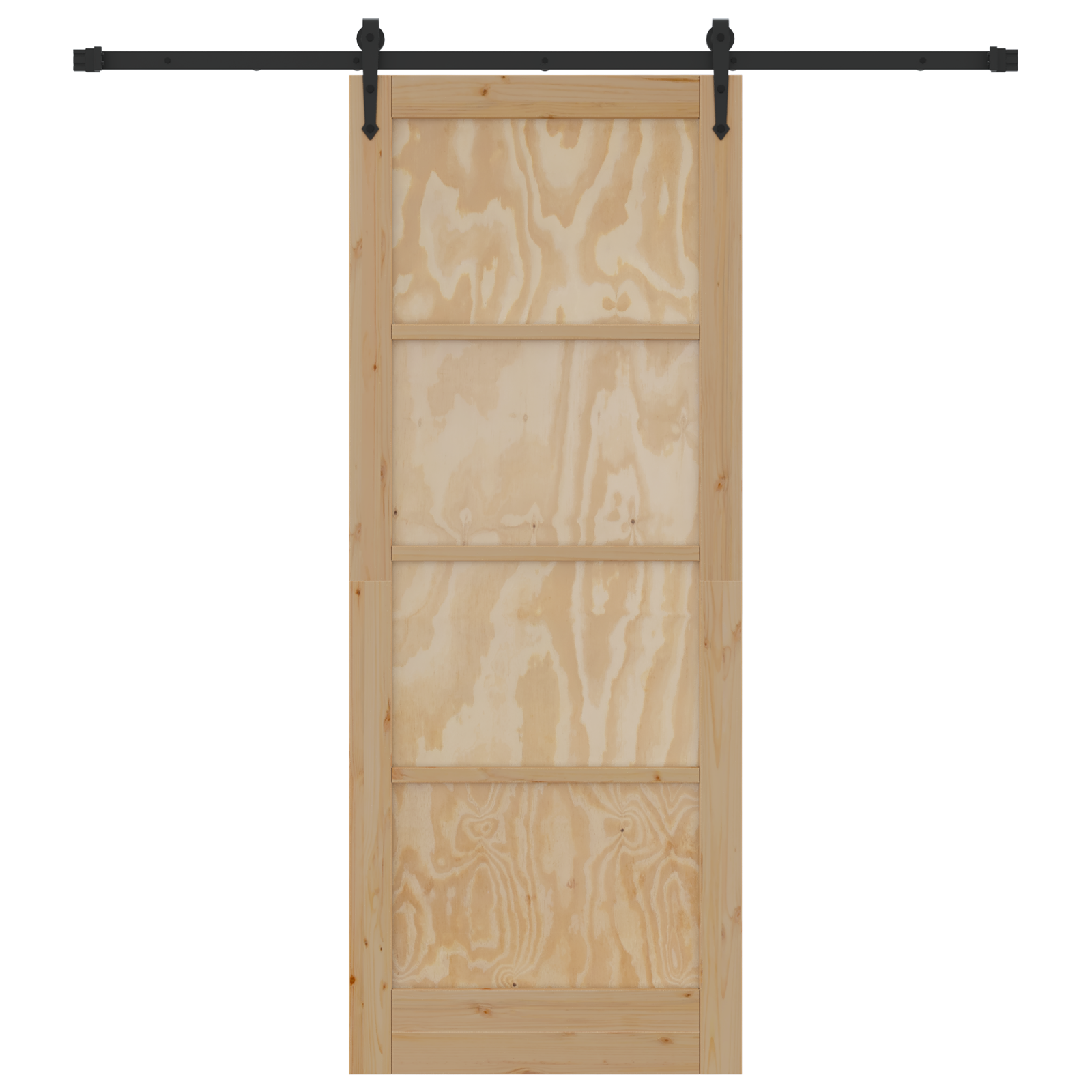 Sliding Door with Hardware Set 83x211 cm Solid Wood Pine - Image 4