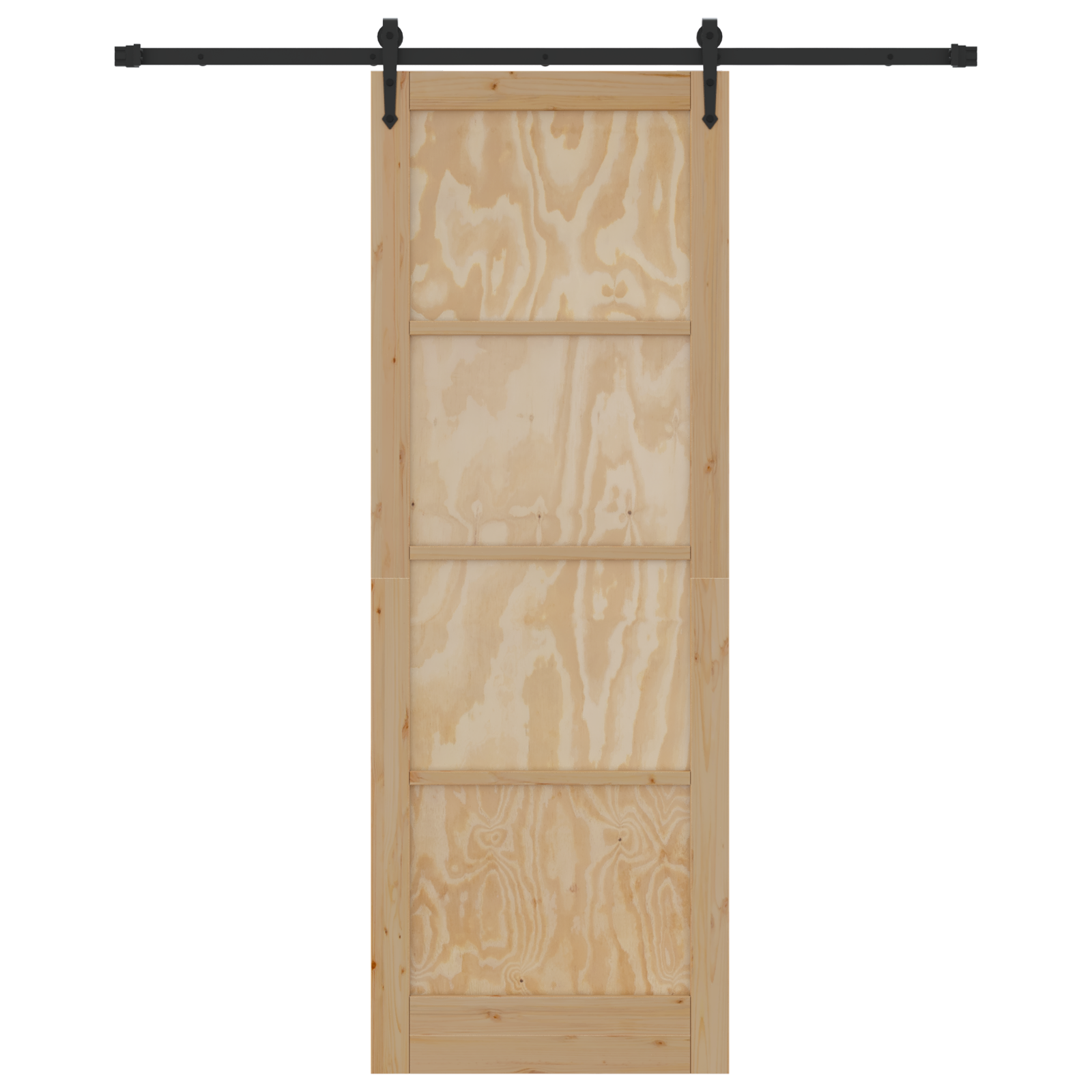 Sliding Door with Hardware Set 83x232 cm Solid Wood Pine - Image 4