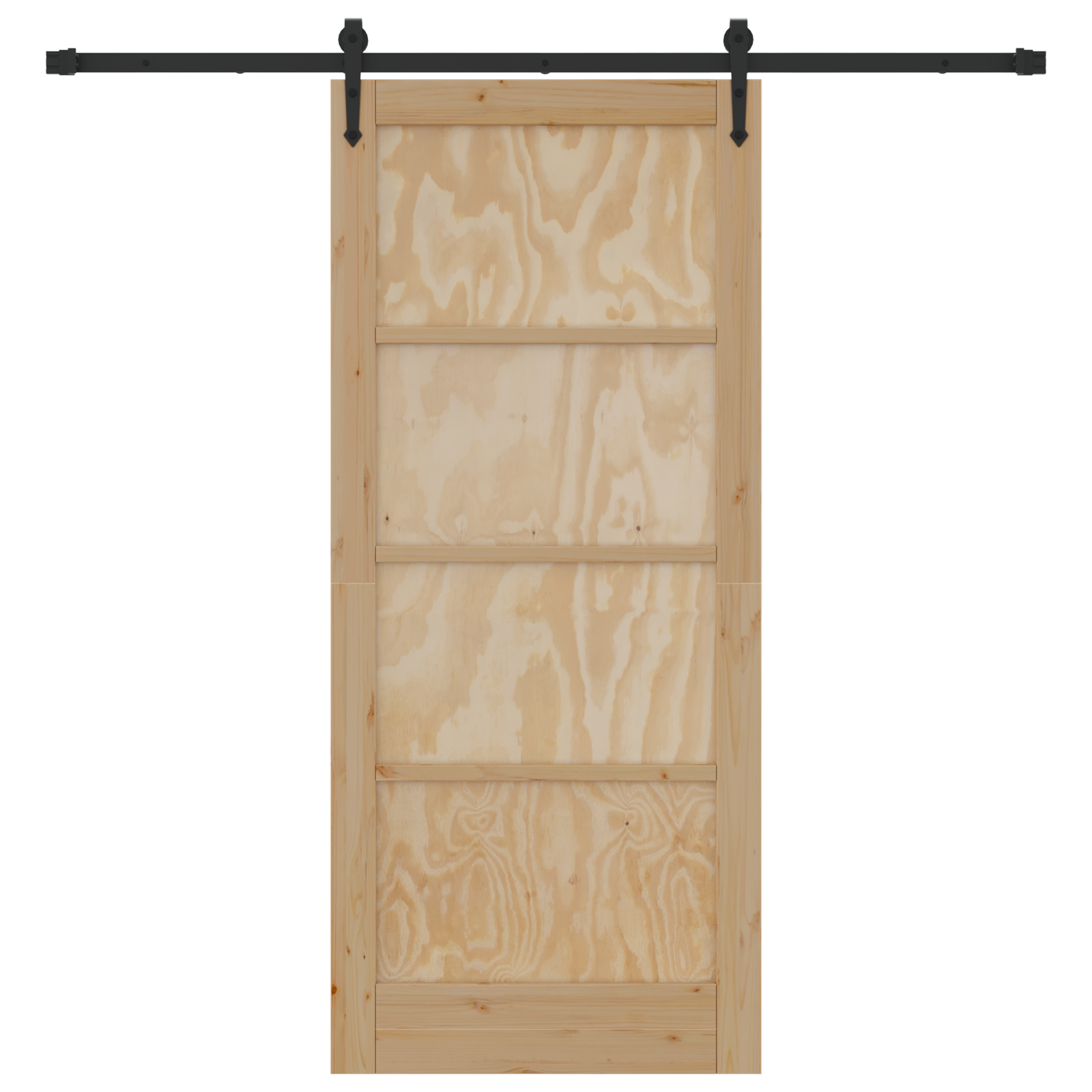 Sliding Door with Hardware Set 86x198.5 cm Solid Wood Pine - Image 4
