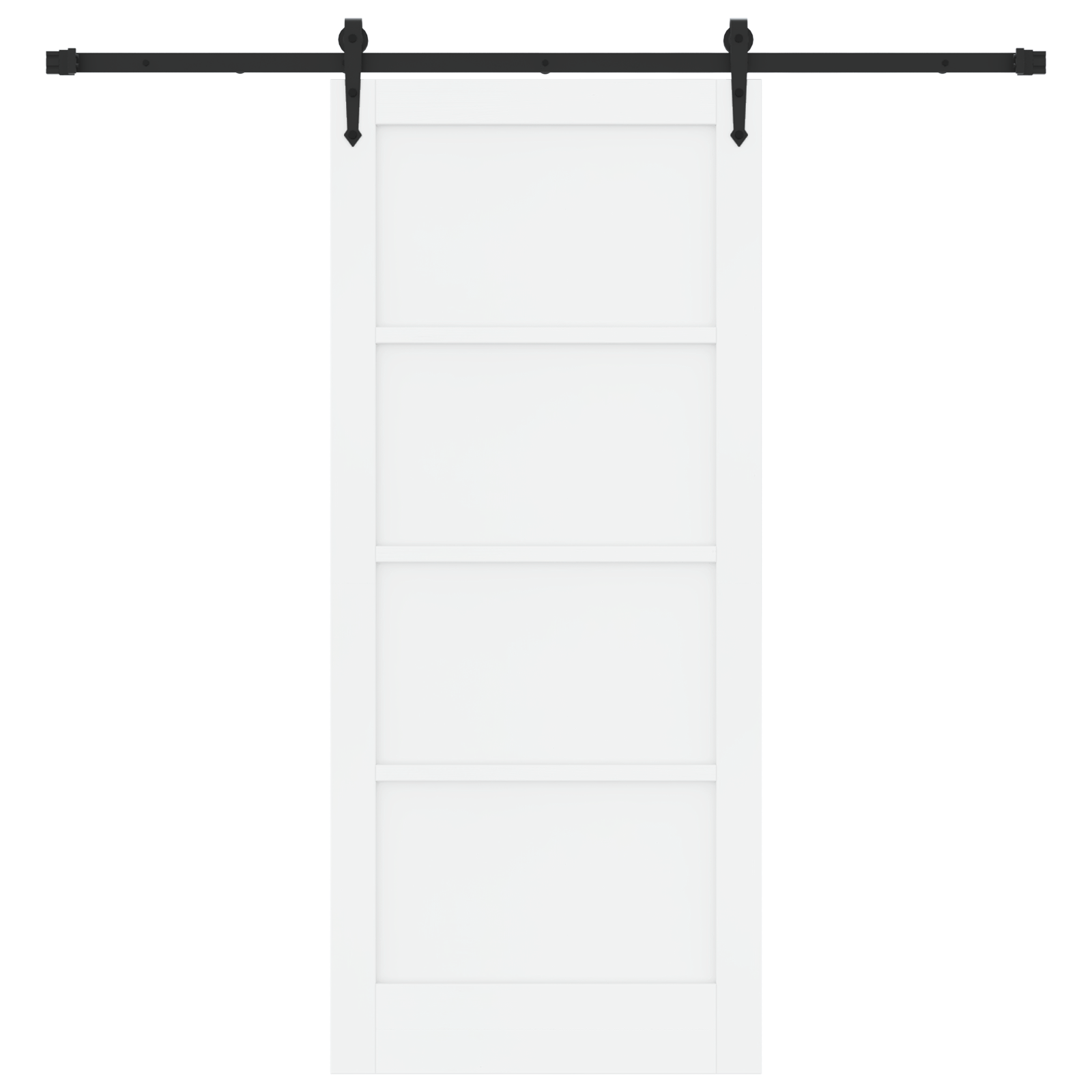 Sliding Door with Hardware Set White 86x198.5 cm Solid Wood Pine - Image 4