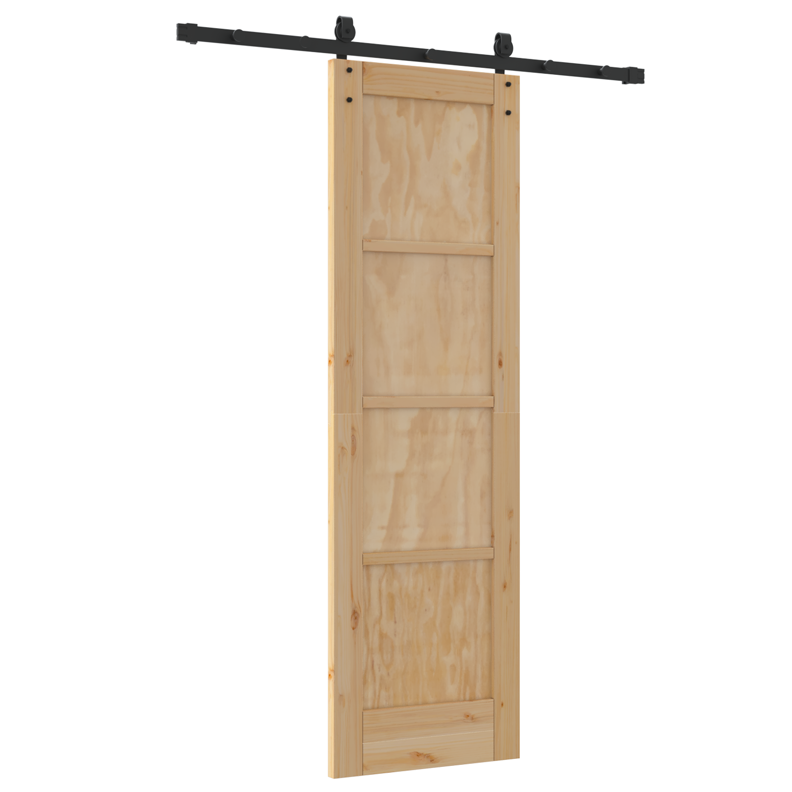 Sliding Door with Hardware Set 'ORKDAL'Solid Wood Pine - Image 6