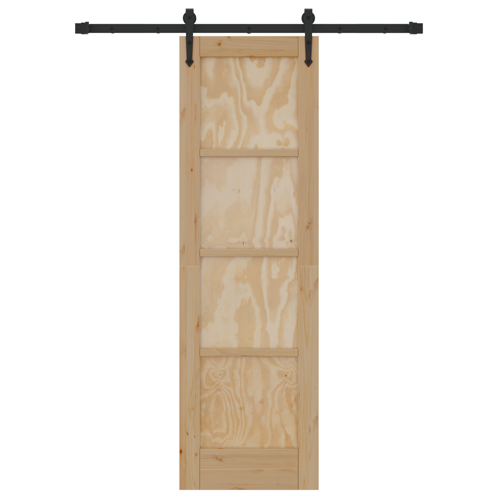 Sliding Door with Hardware Set 'ORKDAL'Solid Wood Pine - Image 4