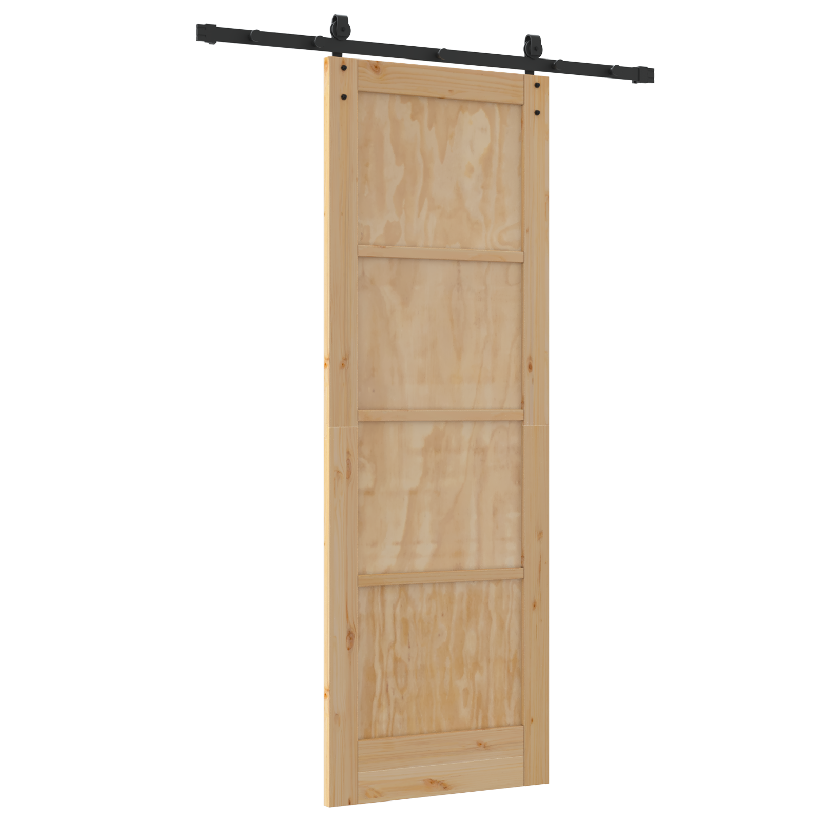 Sliding Door with Hardware Set 'ORKDAL'Solid Wood Pine - Image 6