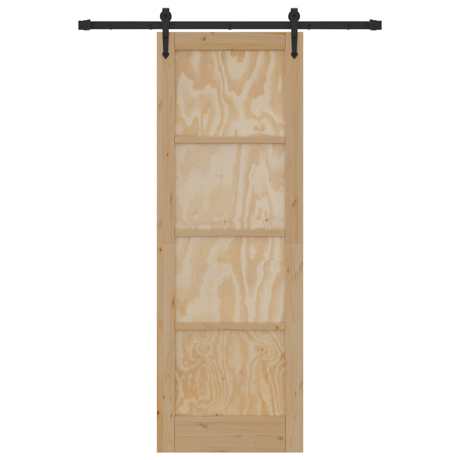 Sliding Door with Hardware Set 'ORKDAL'Solid Wood Pine - Image 4