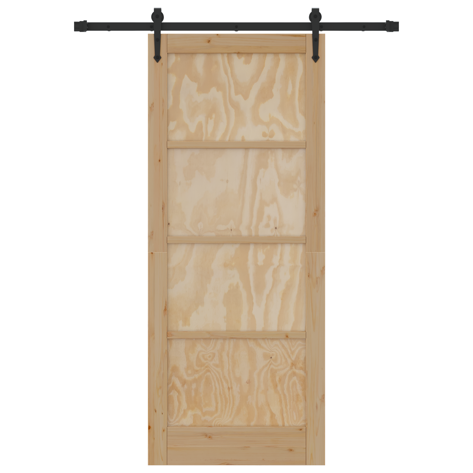 Sliding Door with Hardware Set 'ORKDAL'Solid Wood Pine - Image 4