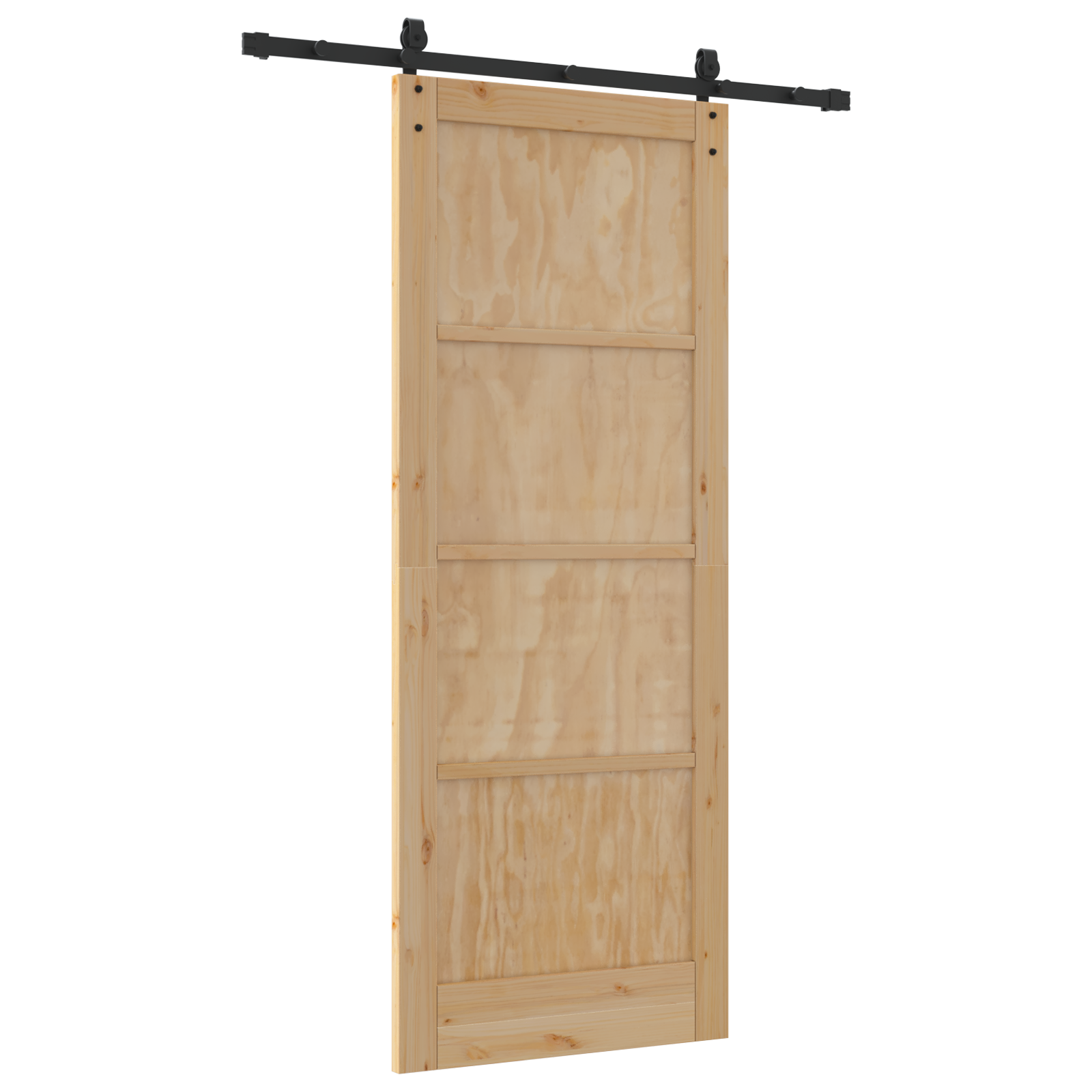 Sliding Door with Hardware Set 'ORKDAL'Solid Wood Pine - Image 6