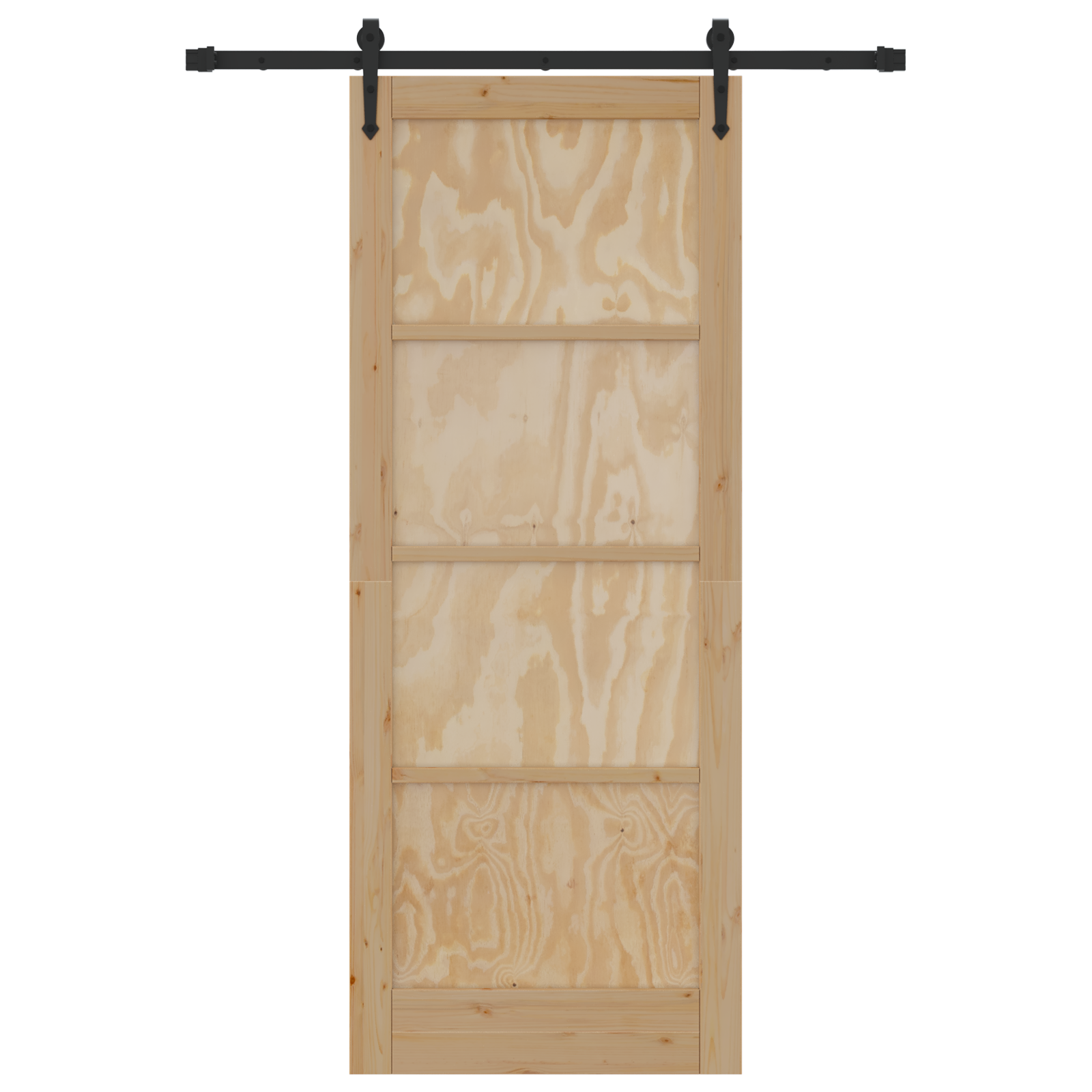 Sliding Door with Hardware Set 'ORKDAL'Solid Wood Pine - Image 4