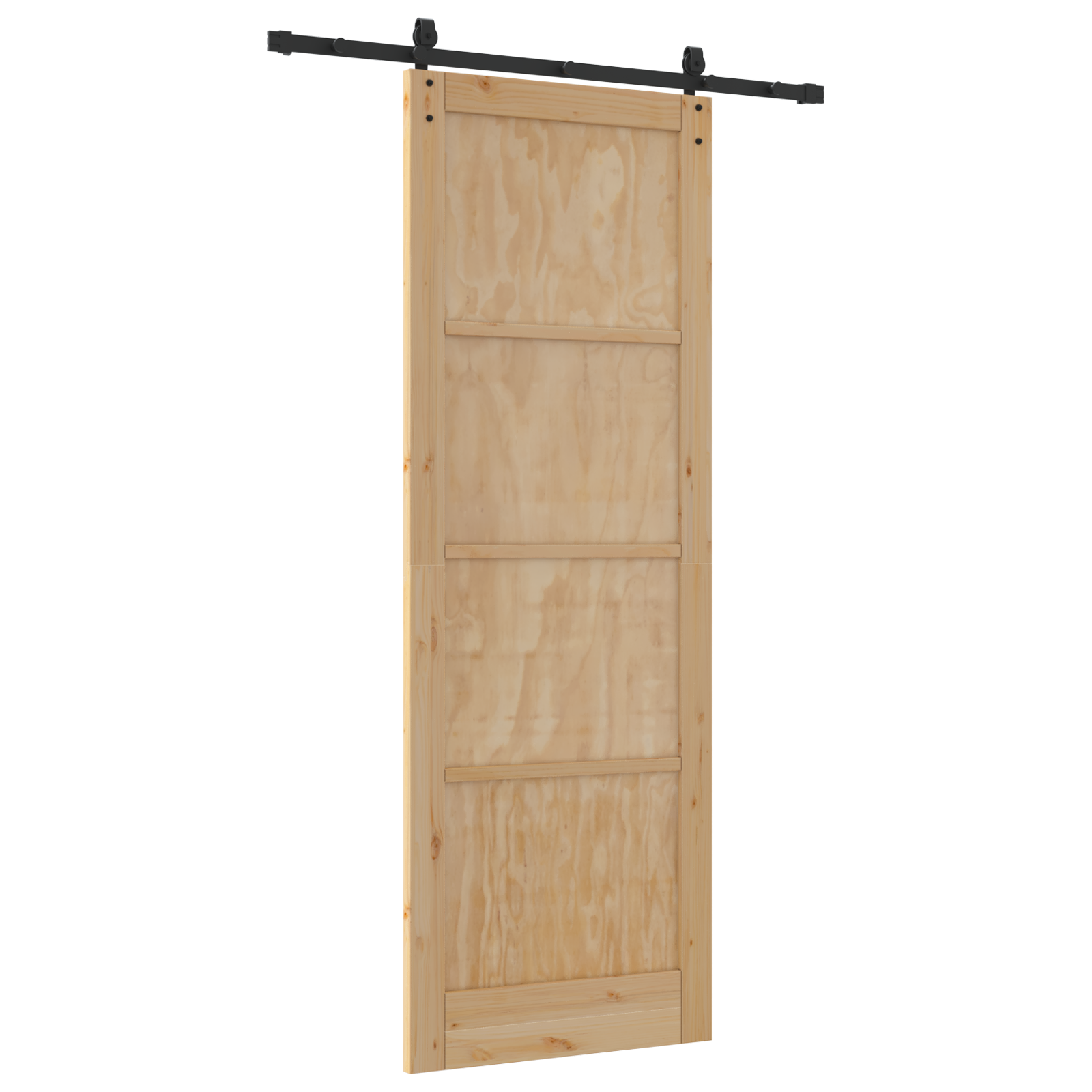 Sliding Door with Hardware Set 'ORKDAL'Solid Wood Pine - Image 6