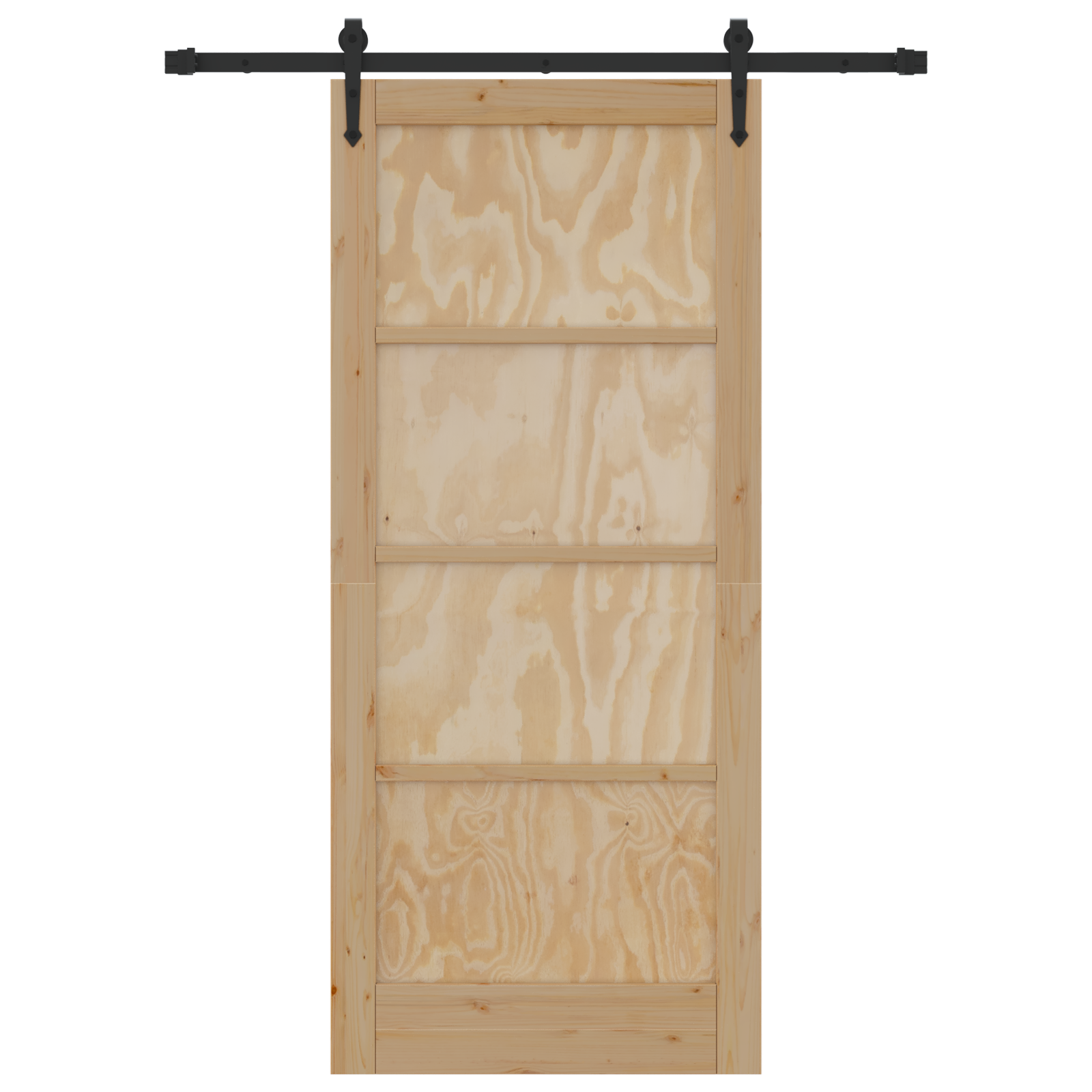 Sliding Door with Hardware Set 'ORKDAL'Solid Wood Pine - Image 4