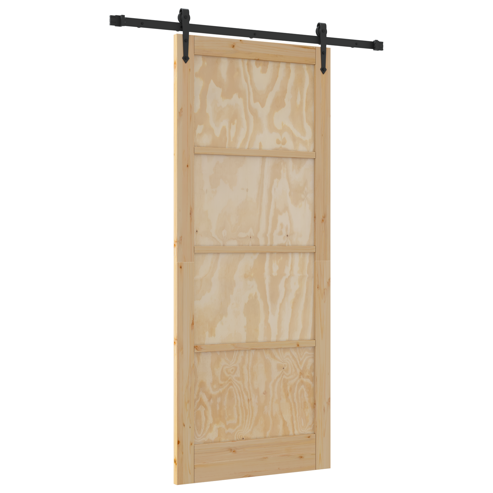 Sliding Door with Hardware Set 'ORKDAL'Solid Wood Pine - Image 2